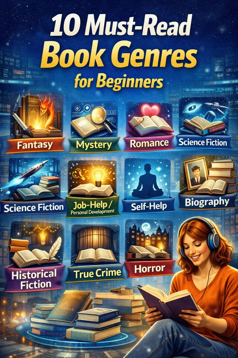 10 Must-Read Book Genres for Beginners