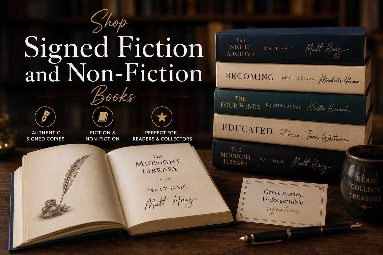 Shop Signed Fiction and Non-Fiction Books