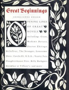 Great Beginnings: Opening Lines of Great Novels
