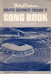 Billy Graham Song Book Greater Southwest Crusade '71