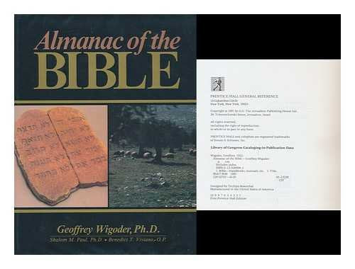 Almanac of the Bible Wigoder, Geoffrey; Paul, Shalom M and Viviano, Benedict T
