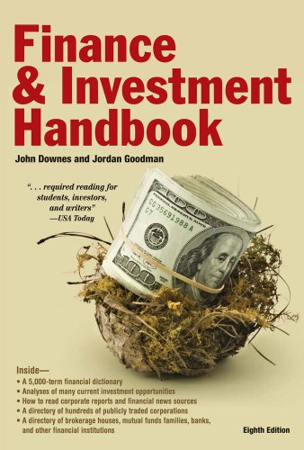 Barrons Finance  Investment Handbook Downes, John and Goodman, Jordan Elliot