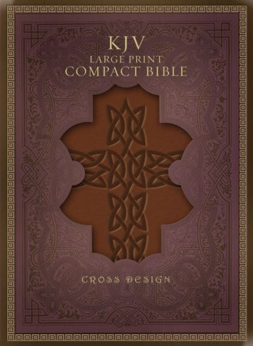 KJV Large Print Compact Bible, Brown Celtic Cross LeatherTouch Holman Bible Publishers