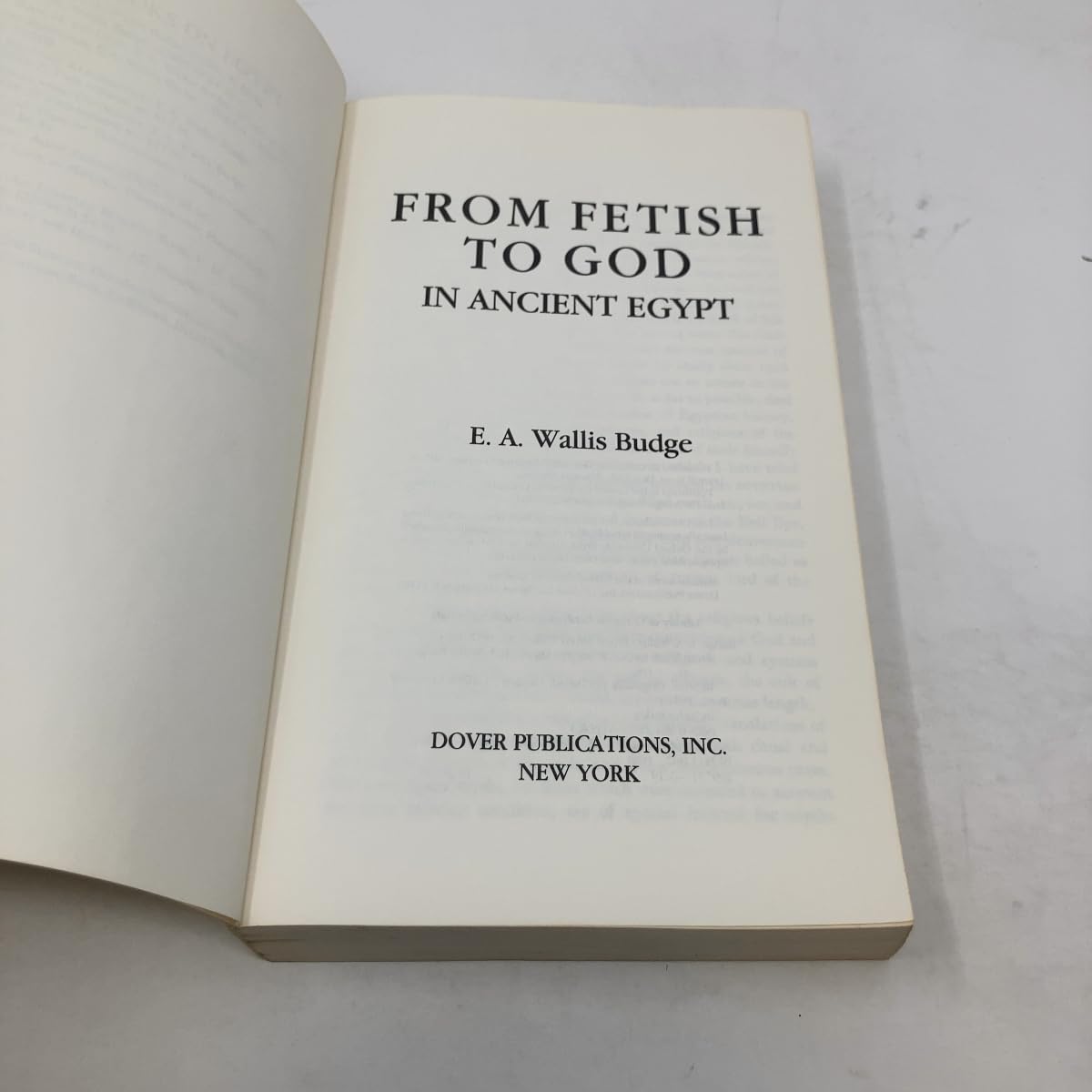 From Fetish to God in Ancient Egypt