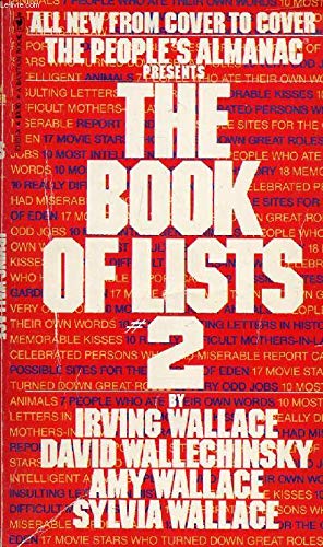 The Peoples Almanac Presents the Book of Lists No 2 Wallace, Irving