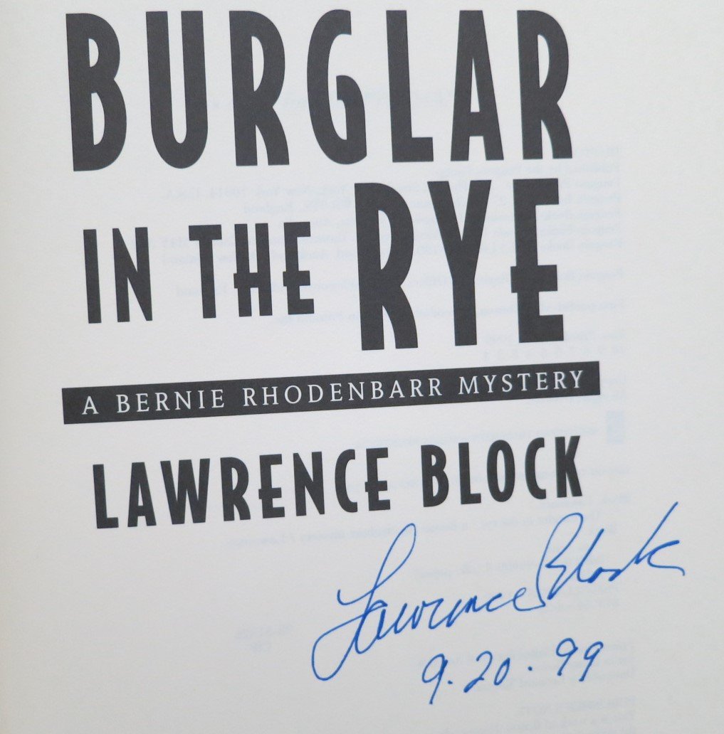 The Burglar in the Rye: A New Bernie Rhodenbarr Mystery