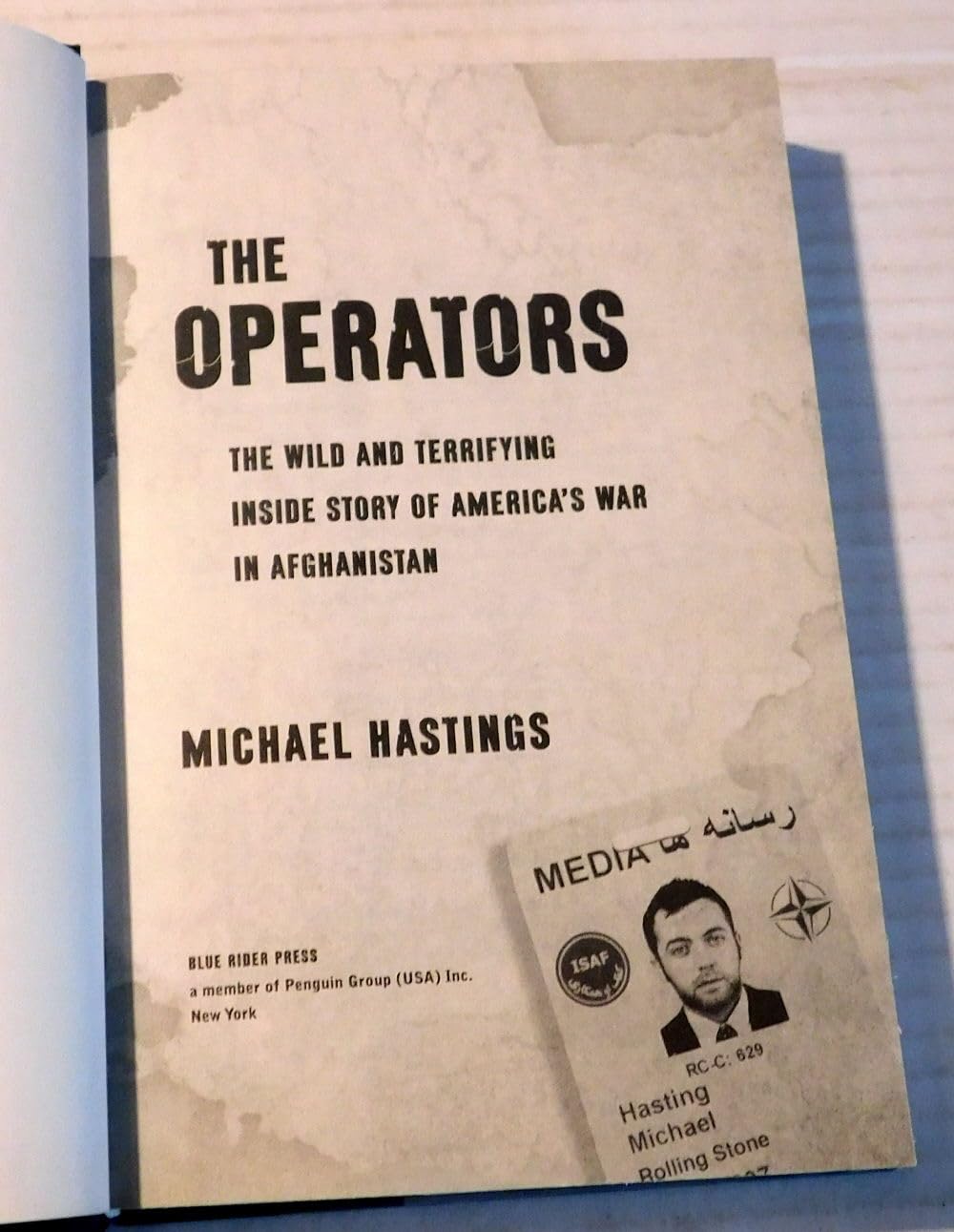 The Operators: The Wild and Terrifying Inside Story of America's War in Afghanistan