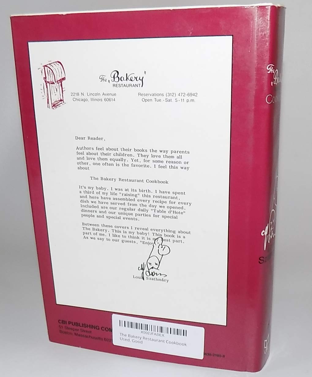The Bakery Restaurant Cookbook
