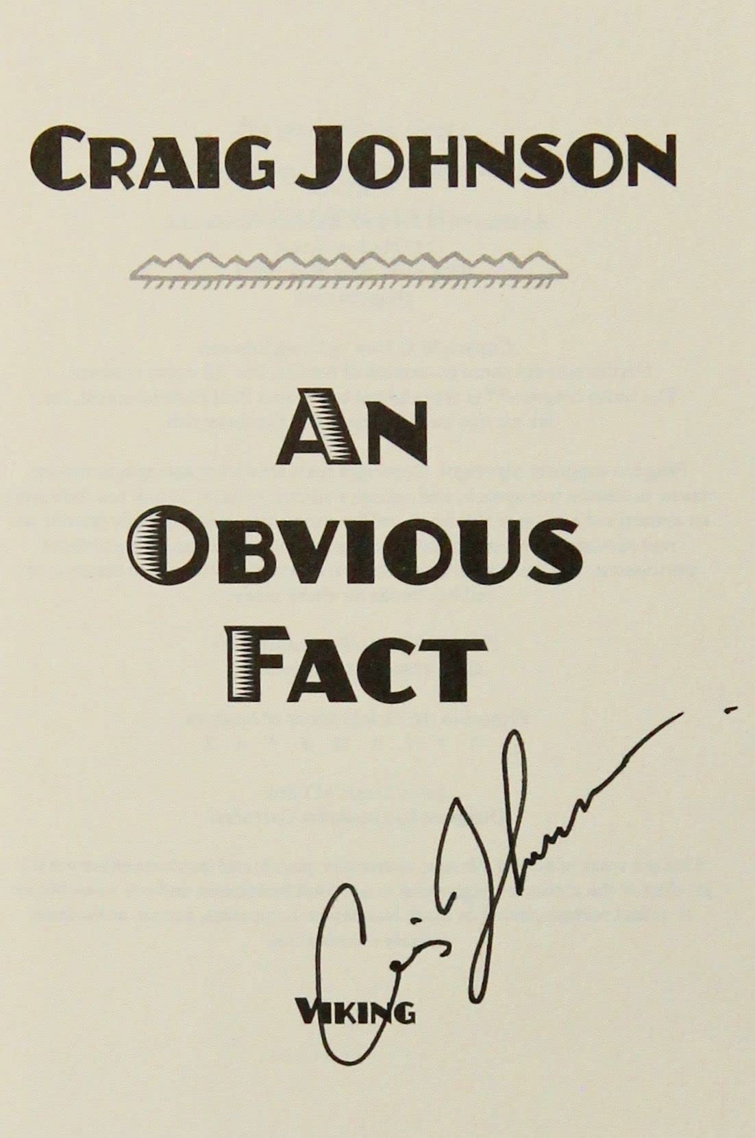 An Obvious Fact: A Longmire Mystery
