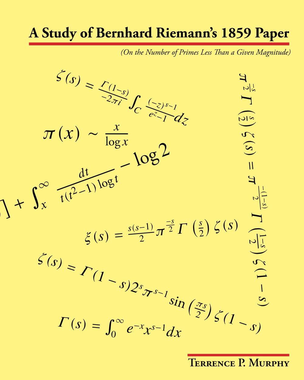 A Study of Bernhard Riemann's 1859 Paper