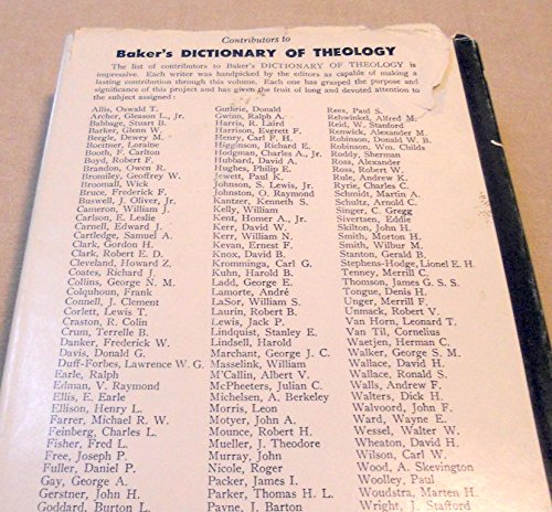 Bakers Dictionary of Theology