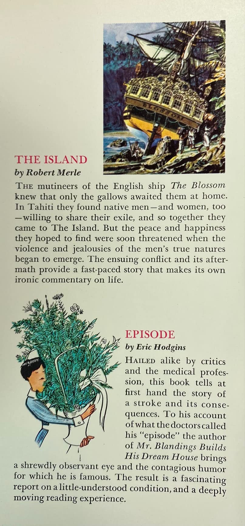 readers digest condensed books (a song of sixpence,strangers on a bridge,three blind mice,episode,the island, vol. 4 1964)