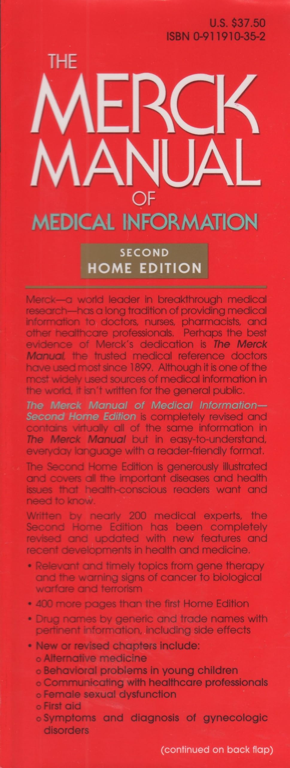 The Merck Manual of Medical Information, Second Edition: The World's Most Widely Used Medical Reference - Now In Everyday Language