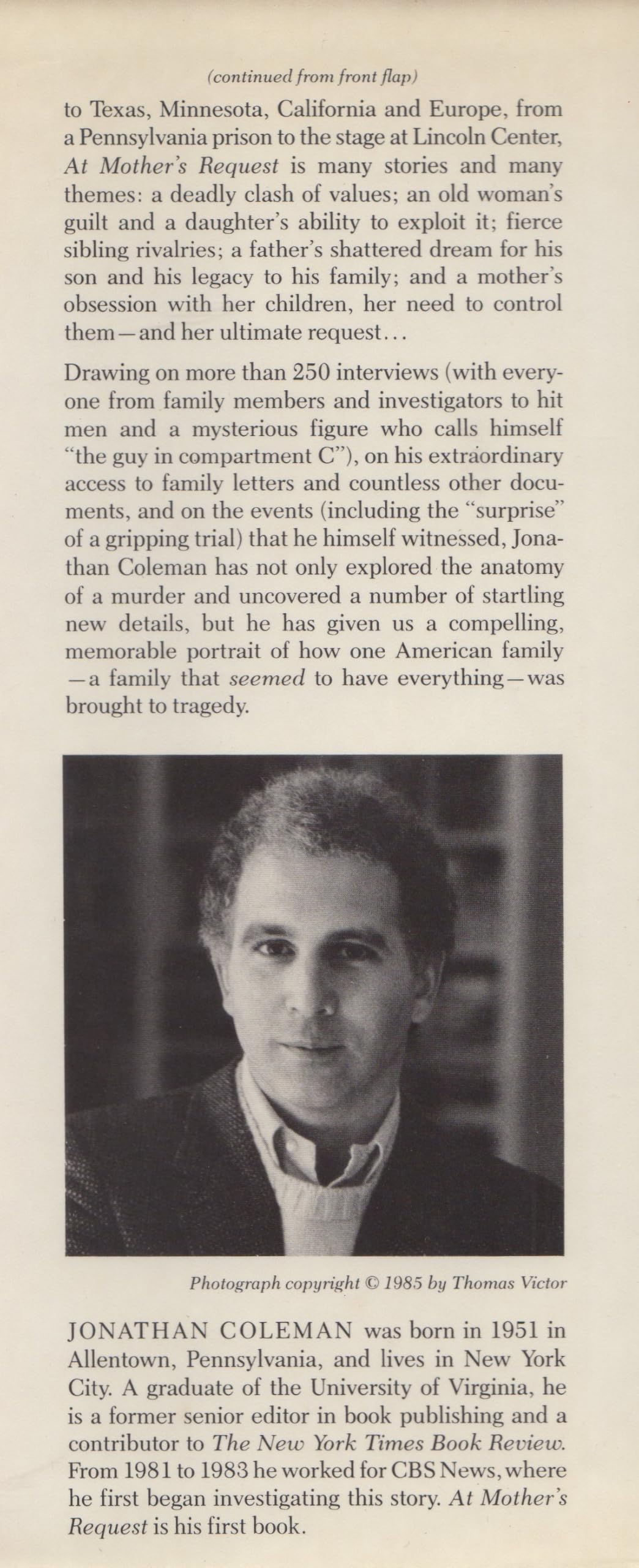 At Mother's Request: A True Story of Money, Murder and Betrayal