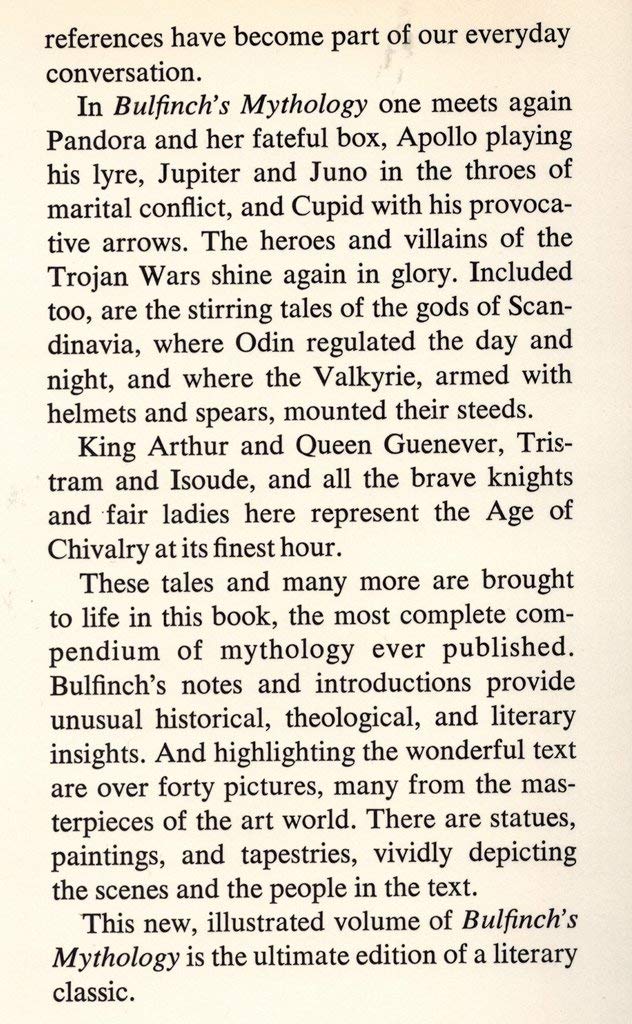 Bulfinch's Mythology