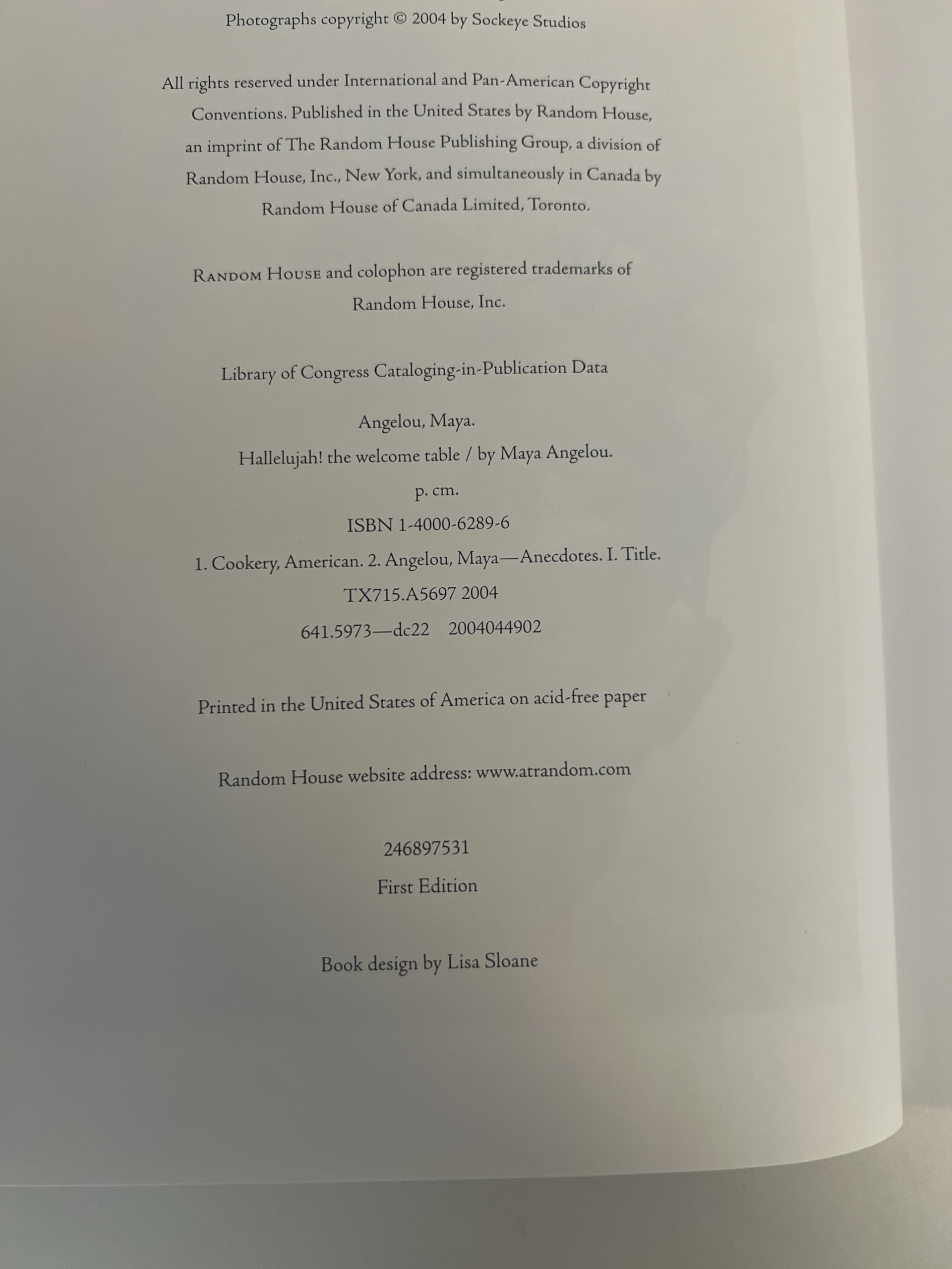Hallelujah! The Welcome Table: A Lifetime of Memories with Recipes