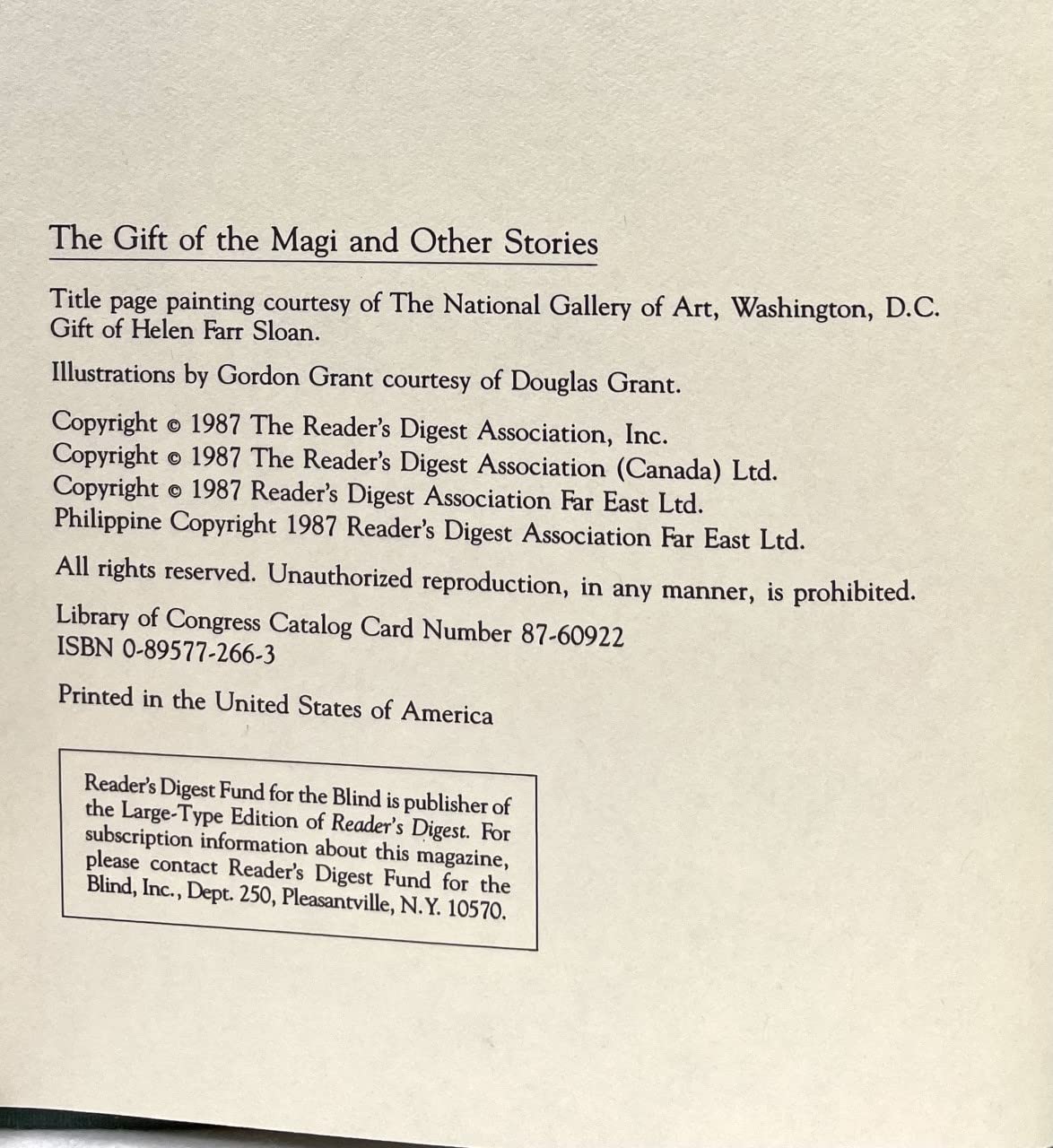 The Gift of the Magi and Other Stories (The World's Best Reading)