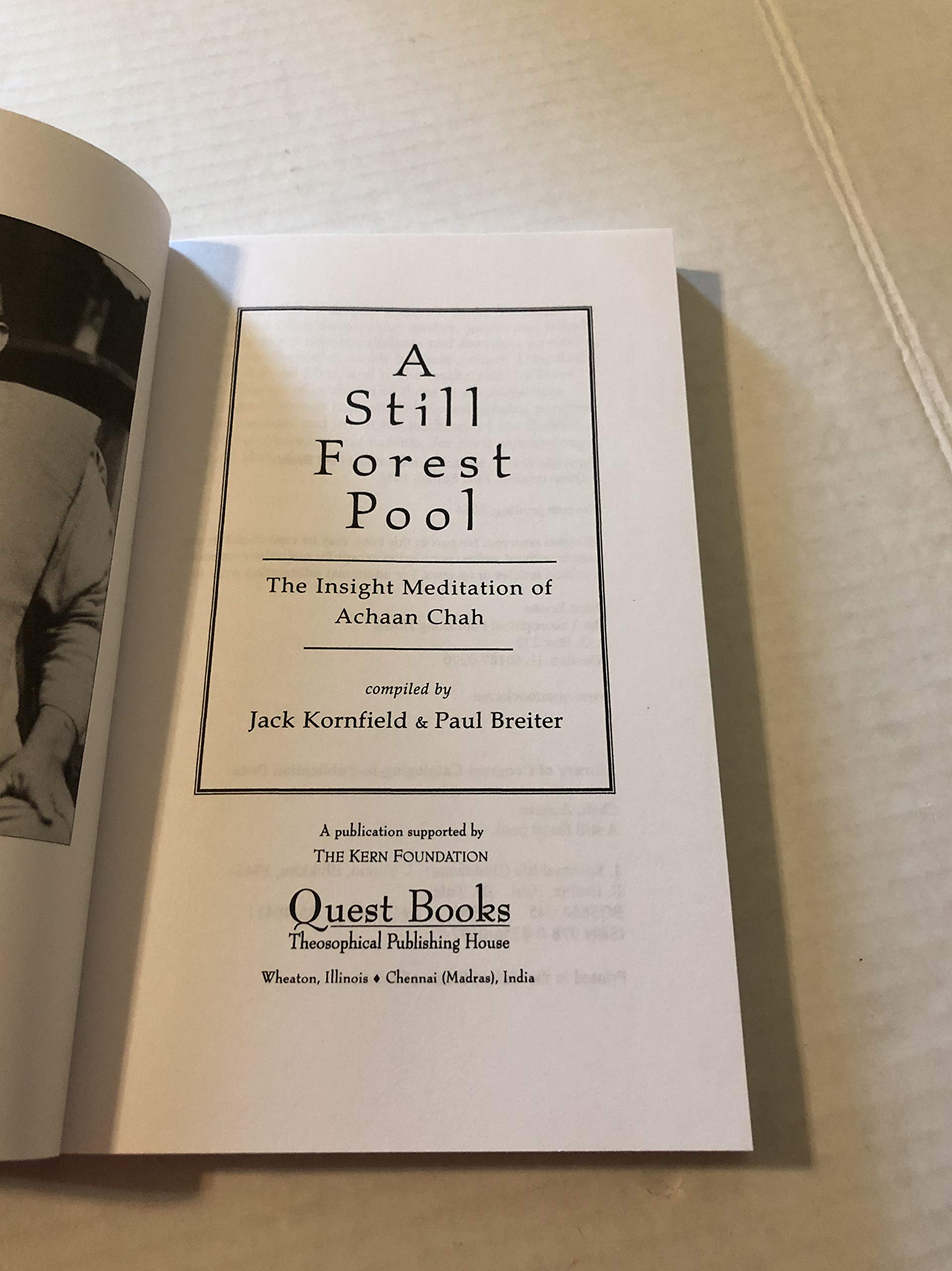 A Still Forest Pool: The Insight Meditation of Achaan Chah (Quest Book)