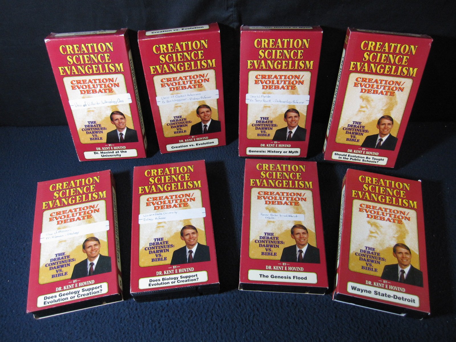 Creation/Evolution Debate: Set of 8 VHS Tapes - Dr. Kent Hovind