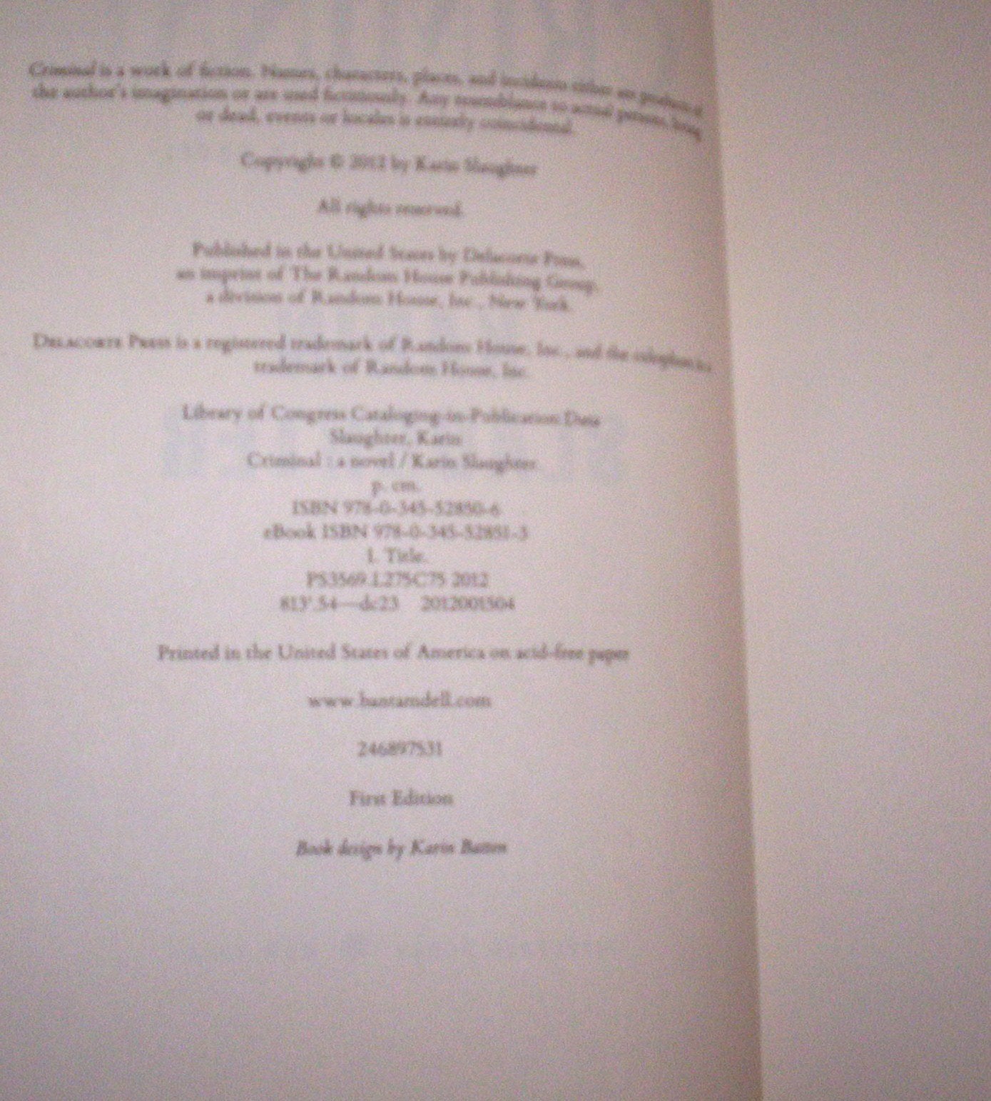 Criminal: A Novel (Will Trent)