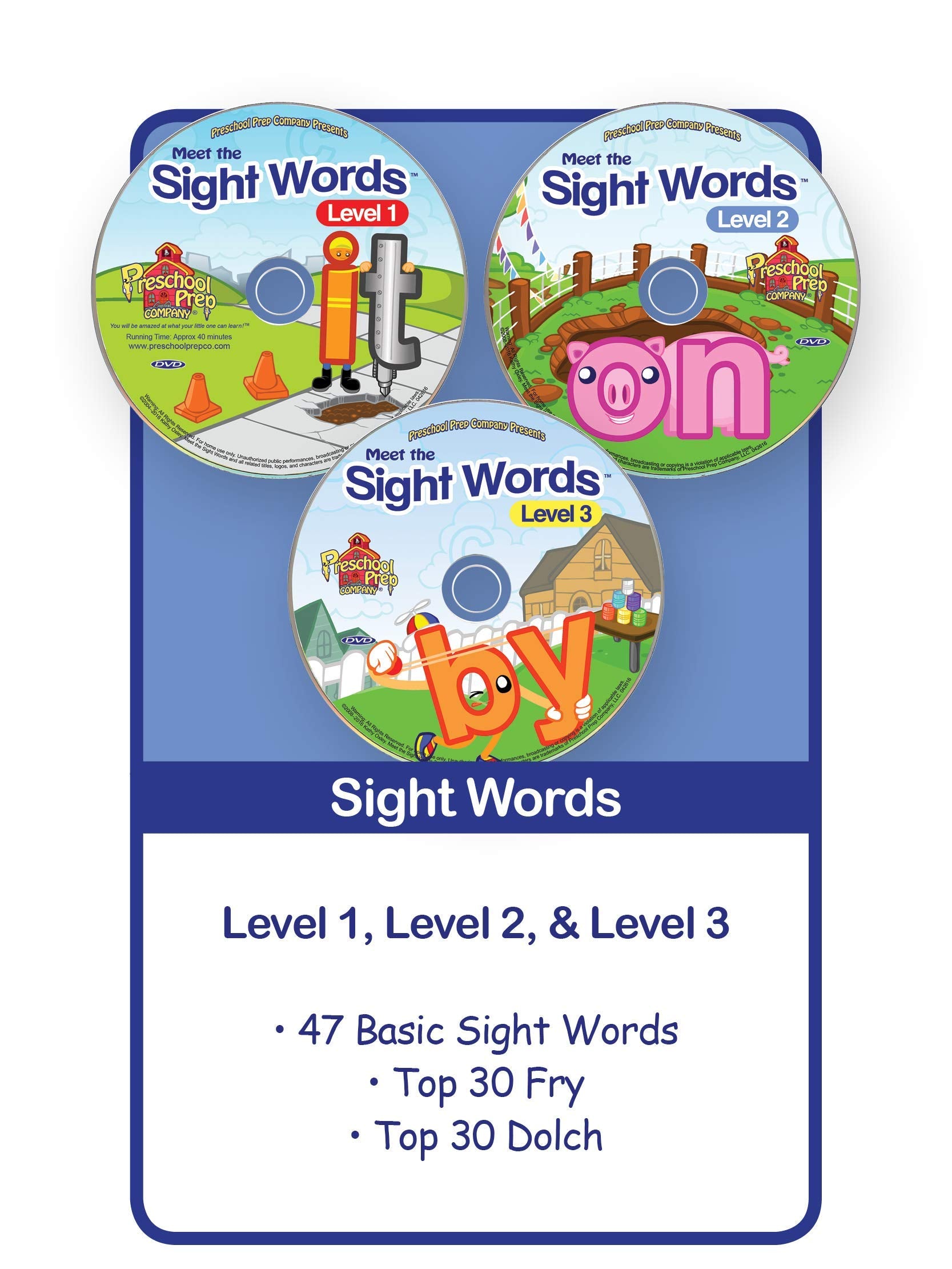 Preschool Prep Series Collection - 10 DVD Boxed Set (Meet the Letters, Meet the Numbers, Meet the Shapes, Meet the Colors, Meet the Sight Words 1, 2 & 3, Meet the Phonics - Letter Sounds, Dig