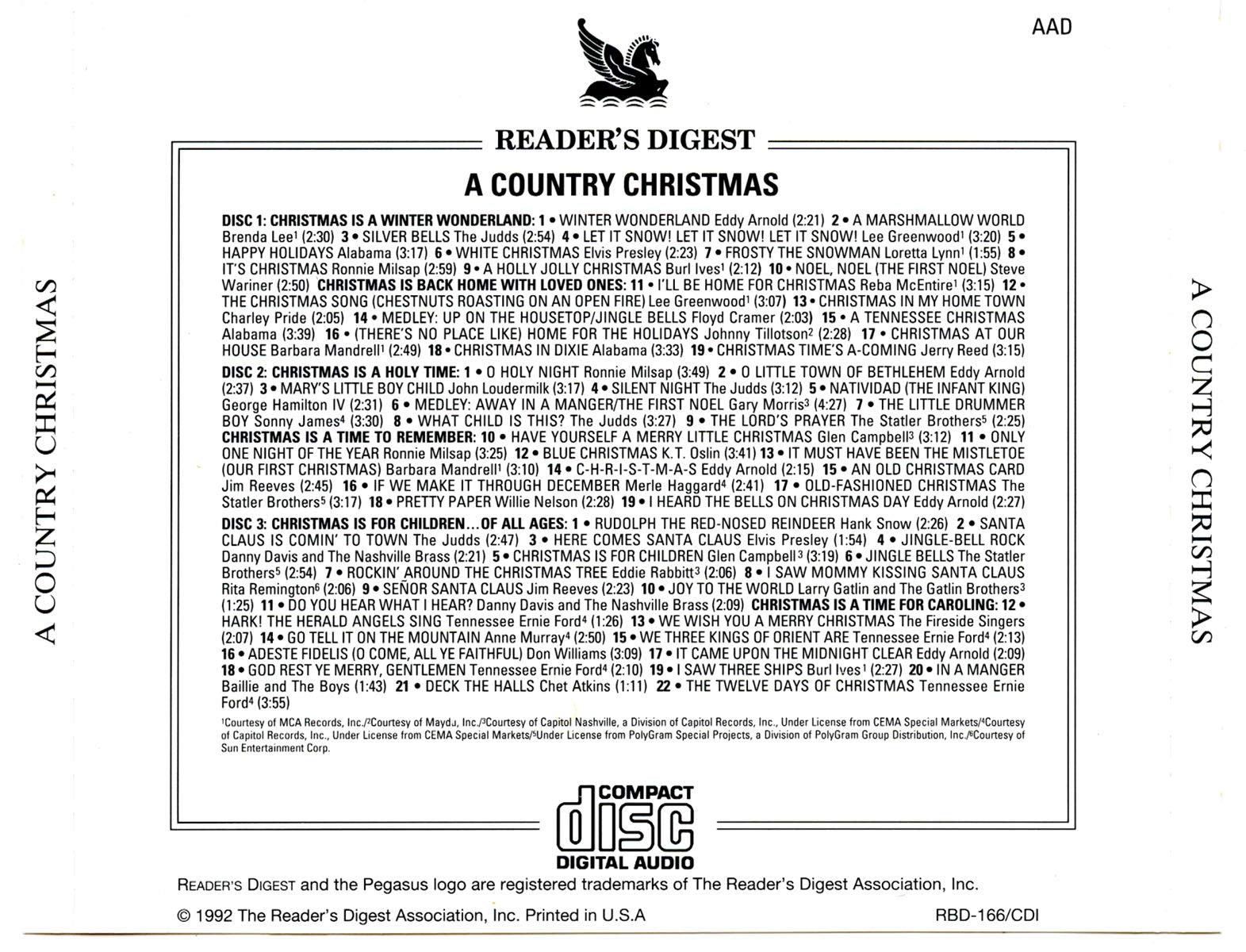 Reader's Digest - A Country Christmas