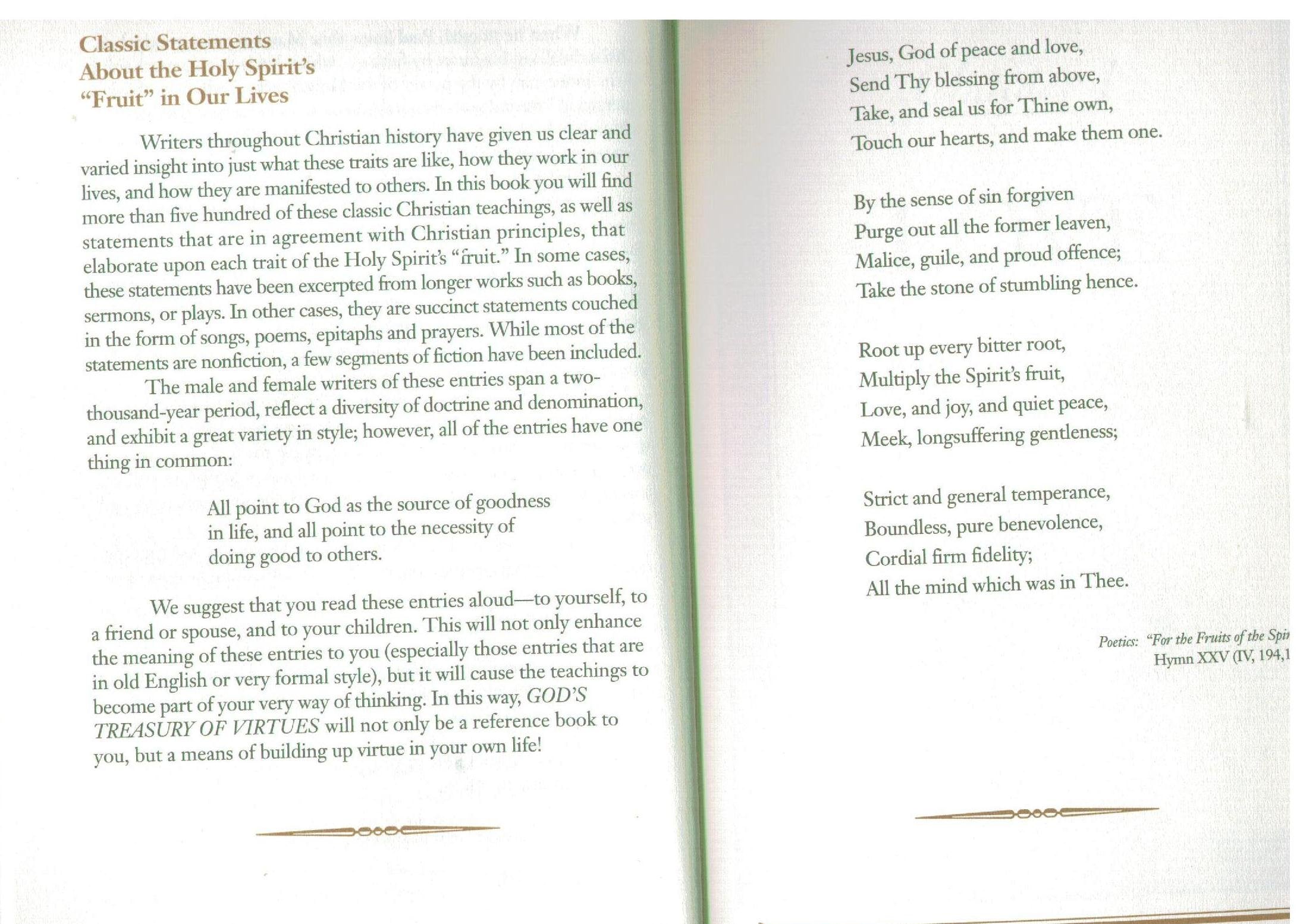 God's Treasury of Virtues