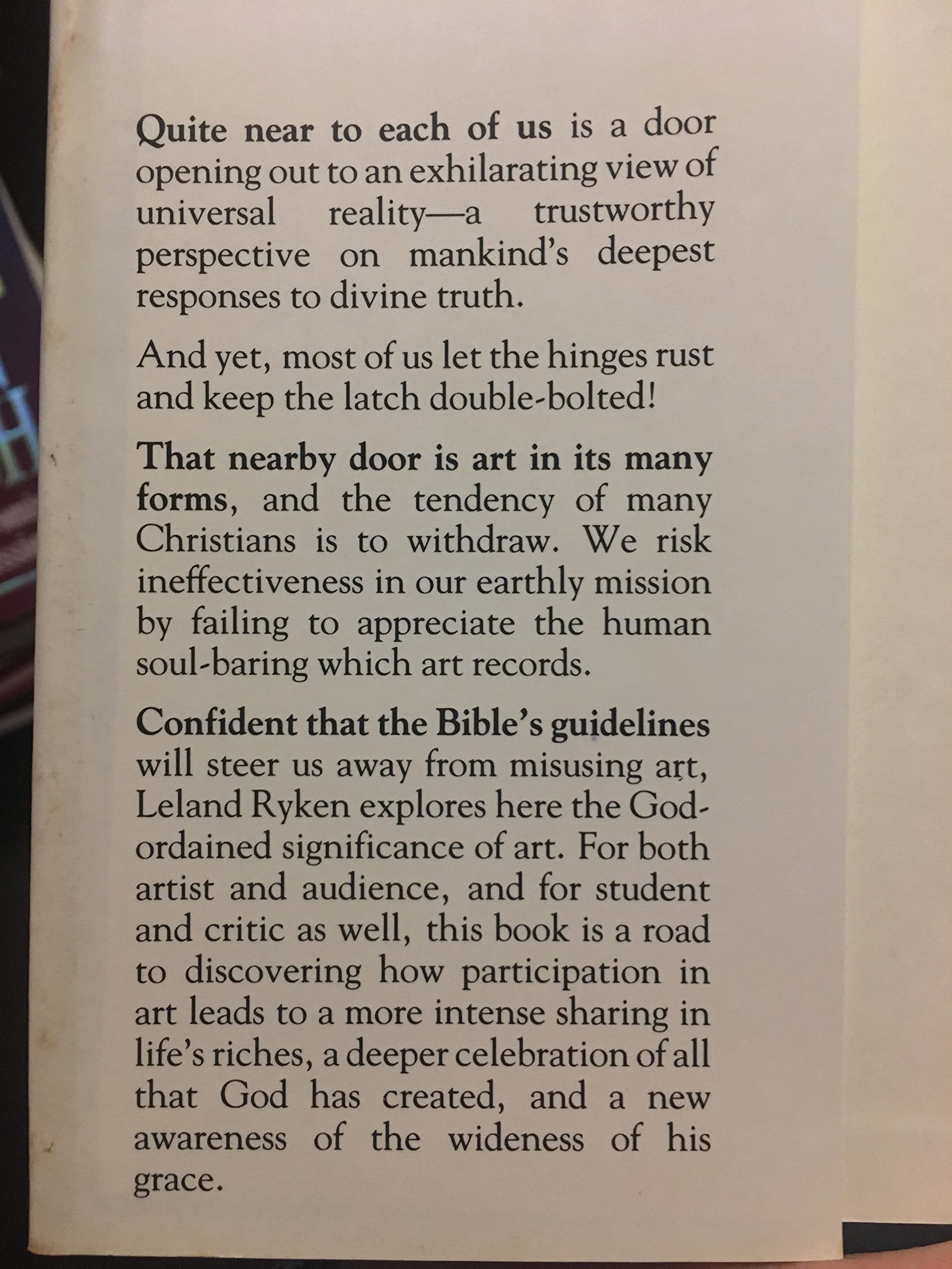 Culture in Christian Perspective: A Door to Understanding and Enjoying the Arts (Critical Concern Book)