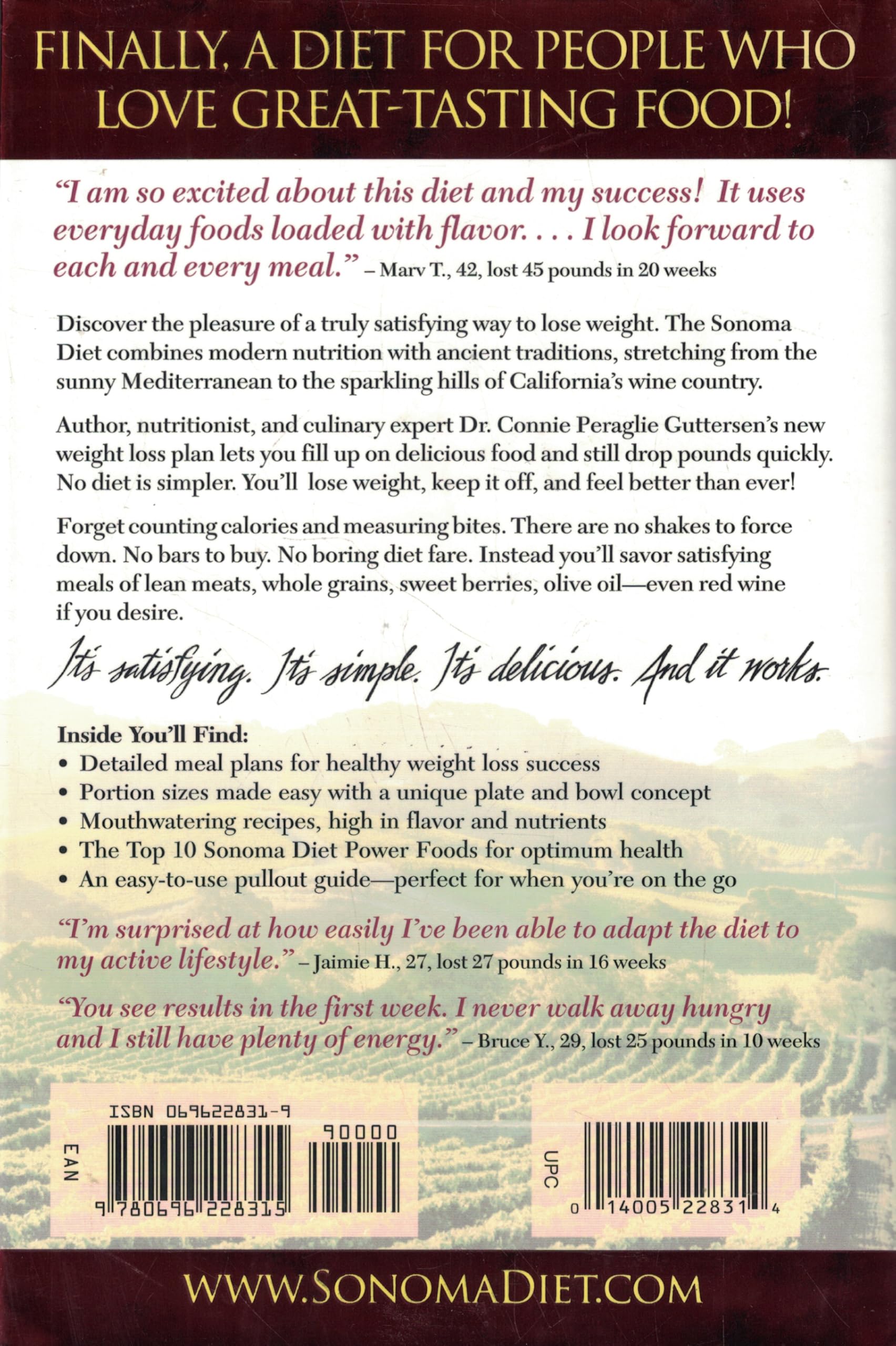The Sonoma Diet: Trimmer Waist, Better Health in Just 10 Days!