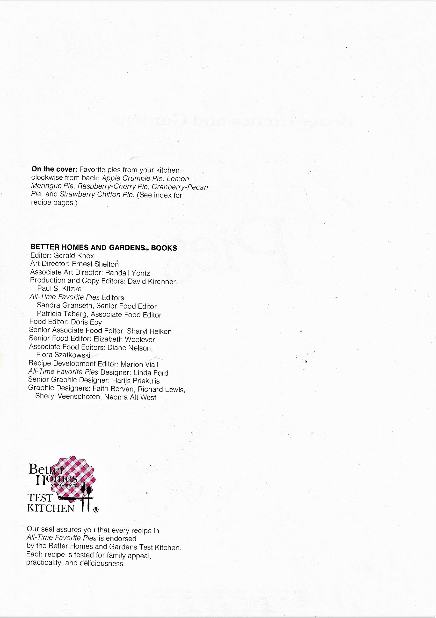 Better Homes and Gardens All-Time Favorite Pies