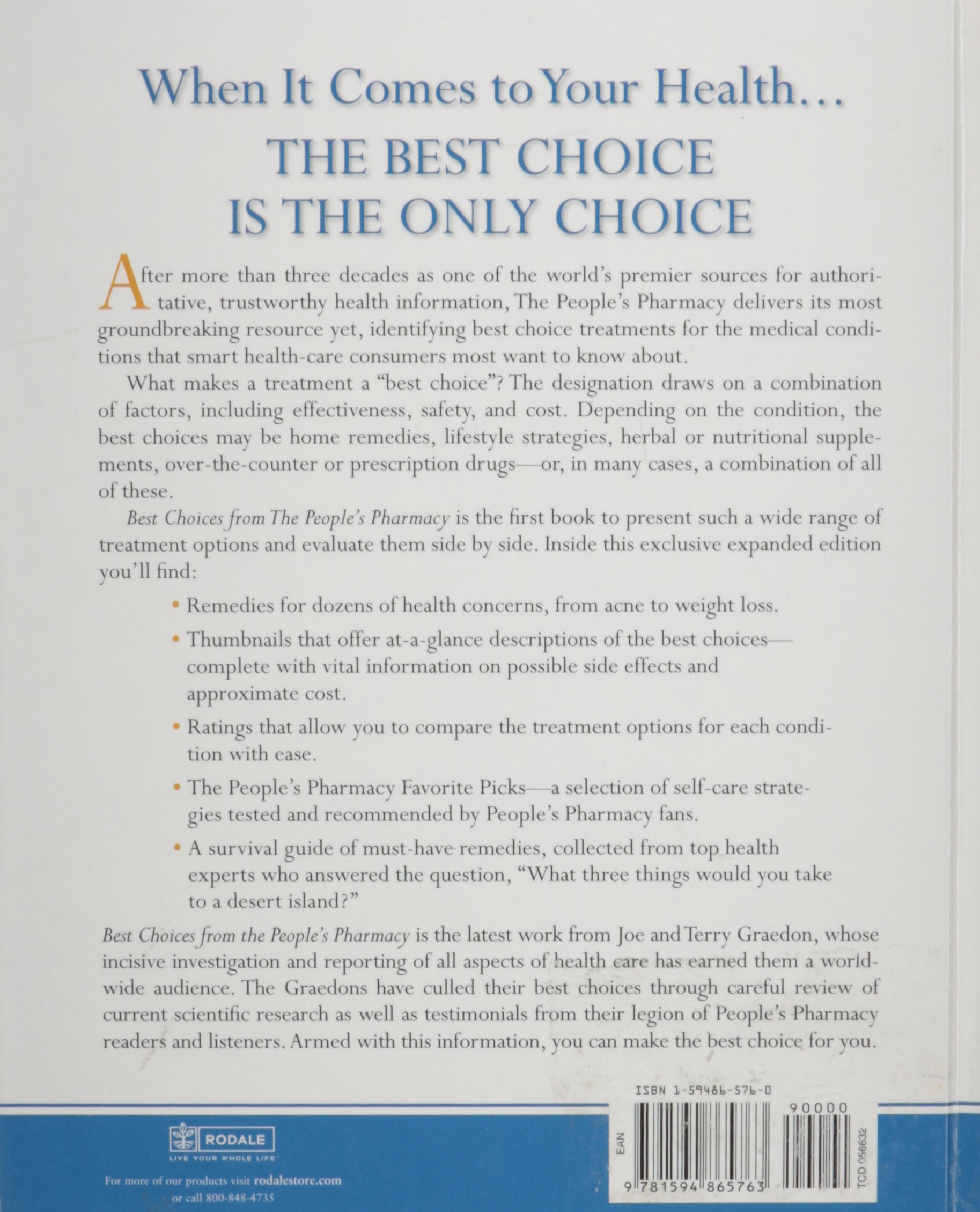 Best Choices from the People's Pharmacy : What You Need to Know Before Your Next Visit to the Doctor or Drugstore
