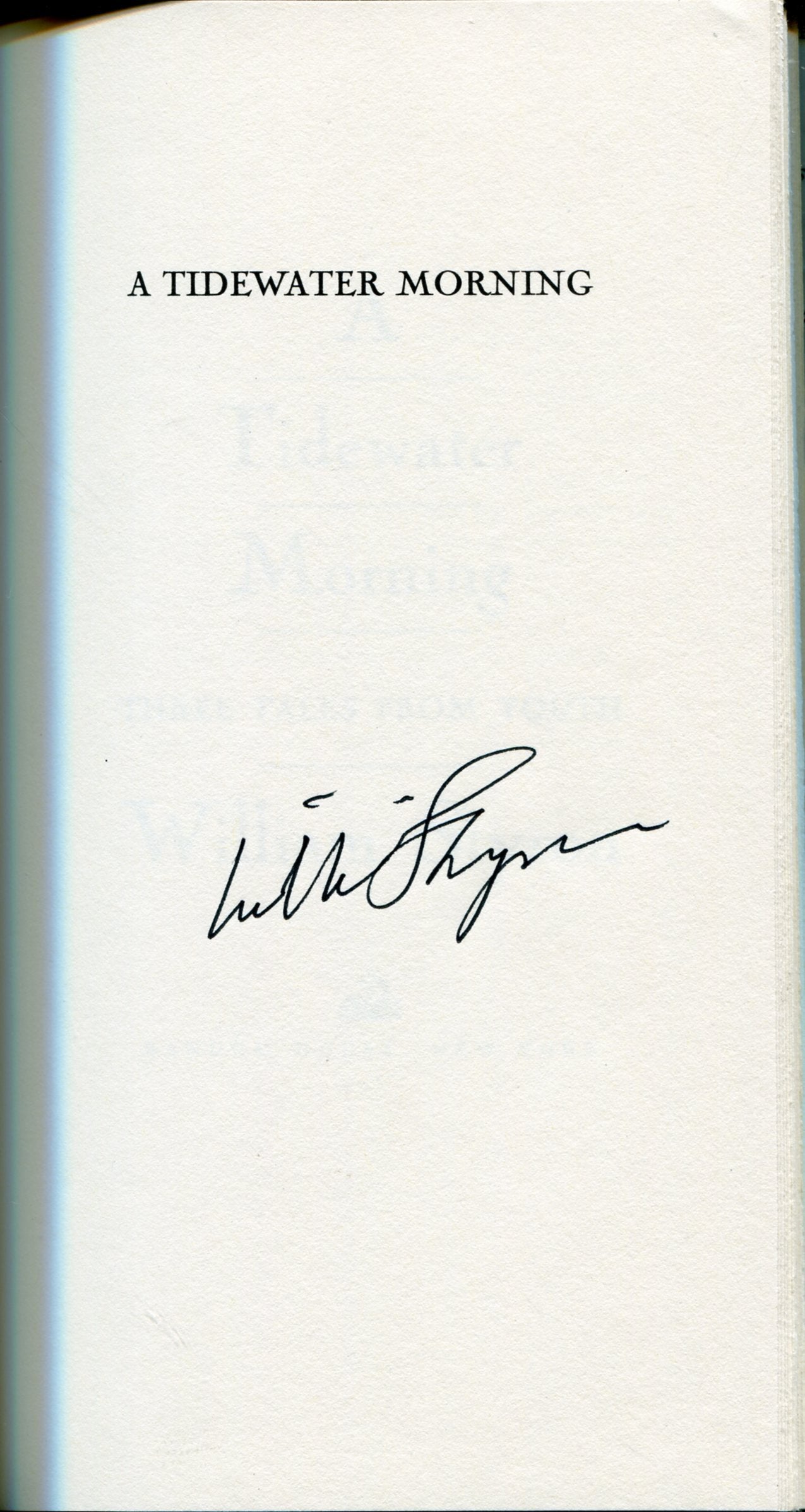 A Tidewater Morning: Three Tales from Youth