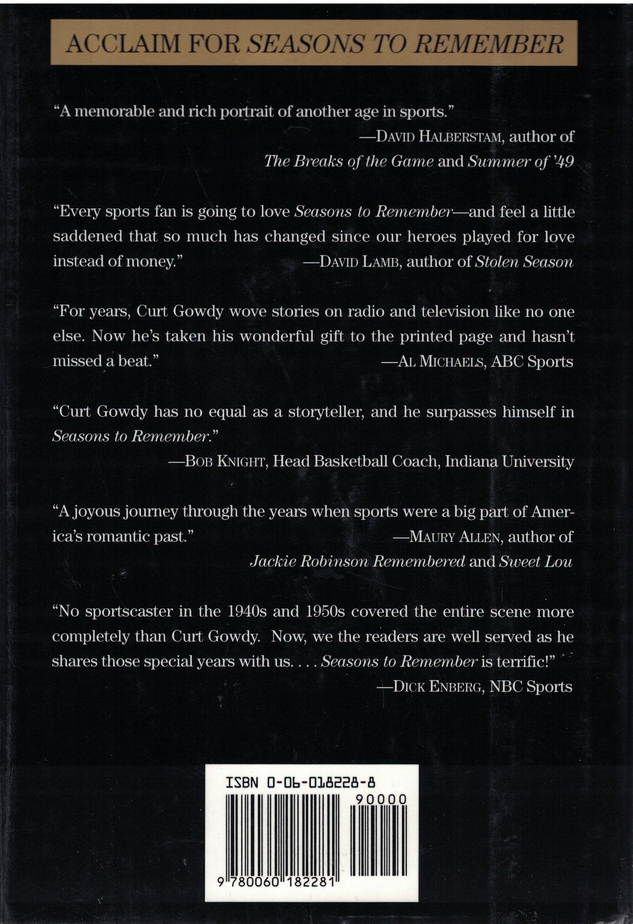 Seasons to Remember: The Way It Was in American Sports, 1945-1960