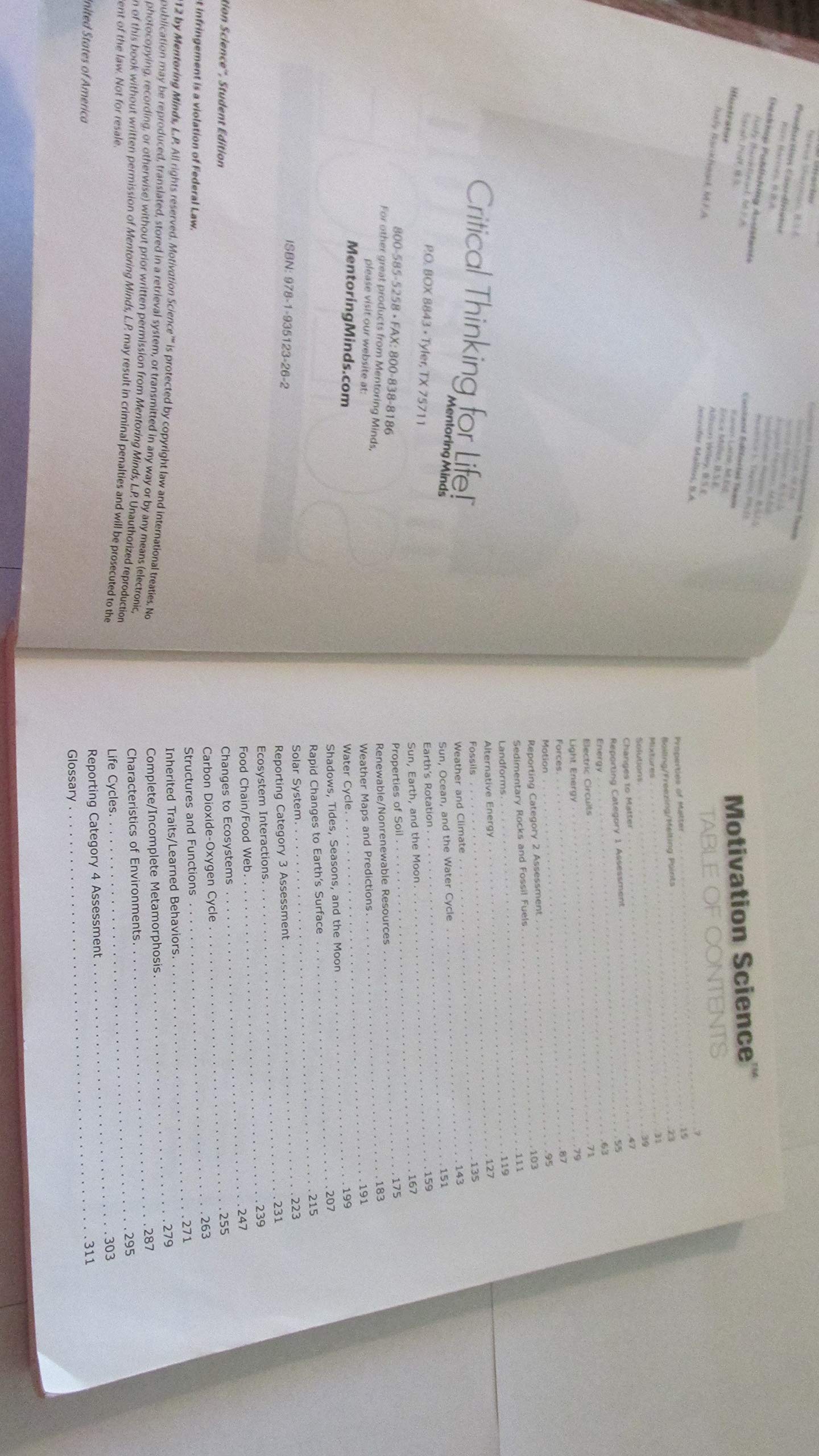 Mentoring Minds Motivation Science Level 5 (Student Edition) by Mentoring Minds (2014-08-02)