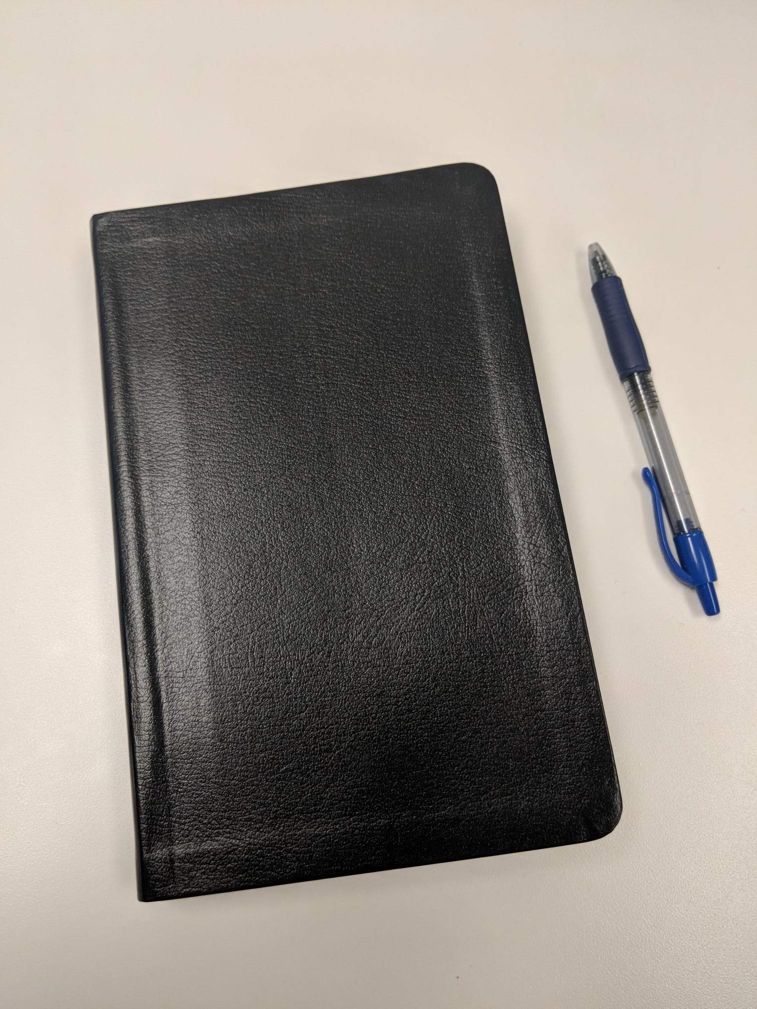 NIV, Thinline Bible, Bonded Leather, Black, Red Letter Edition