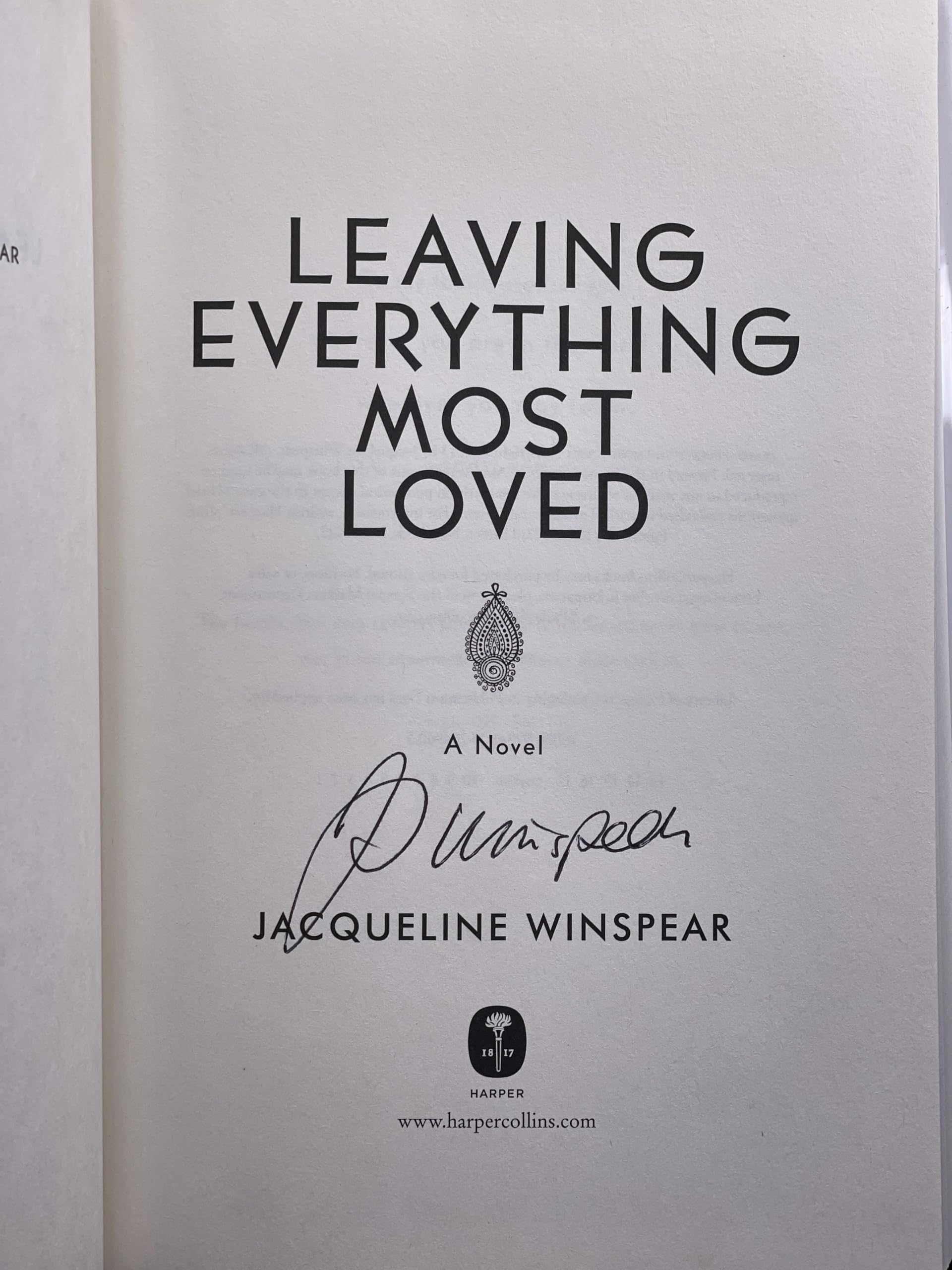 Leaving Everything Most Loved (Maisie Dobbs)
