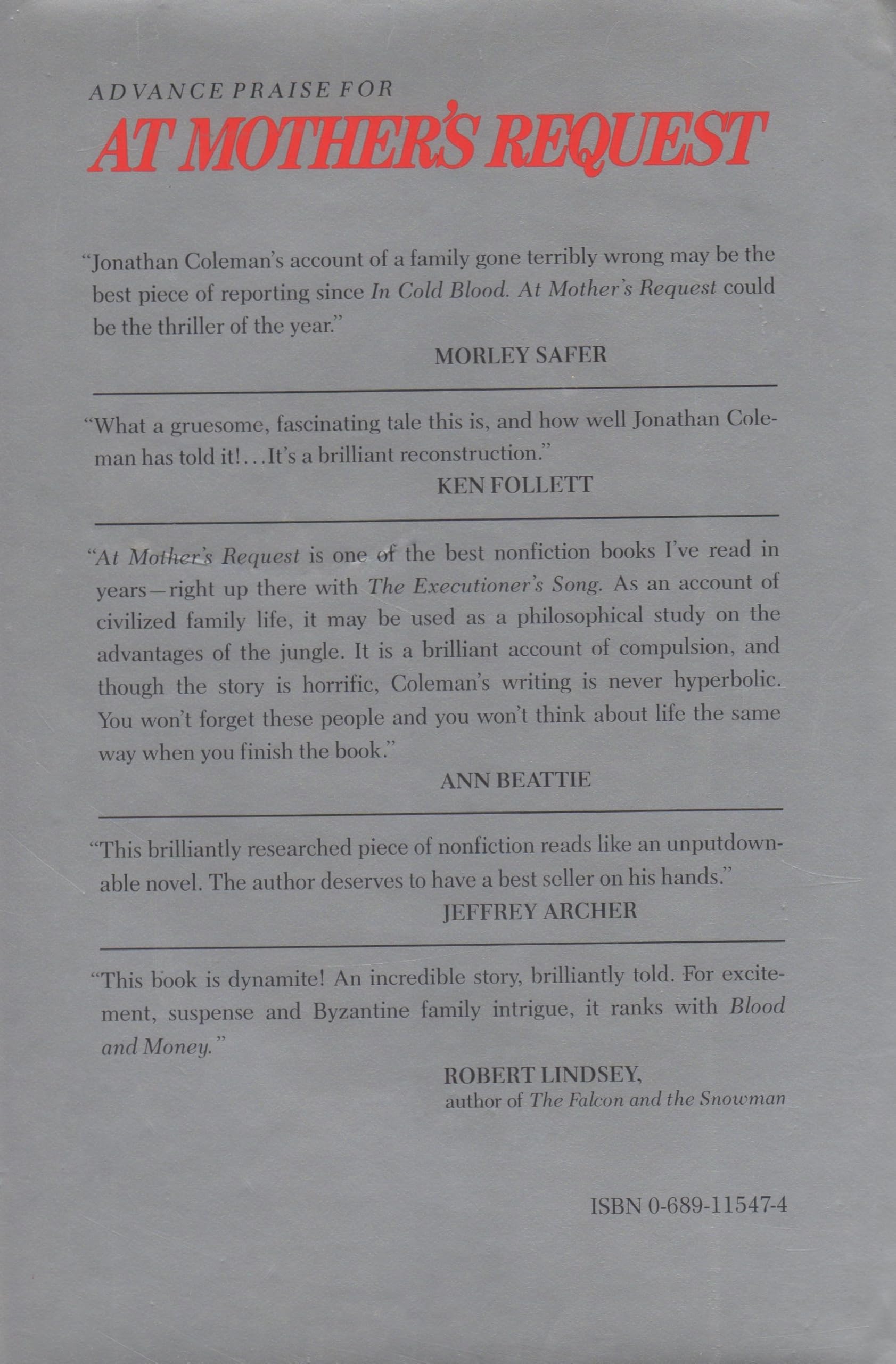 At Mother's Request: A True Story of Money, Murder and Betrayal