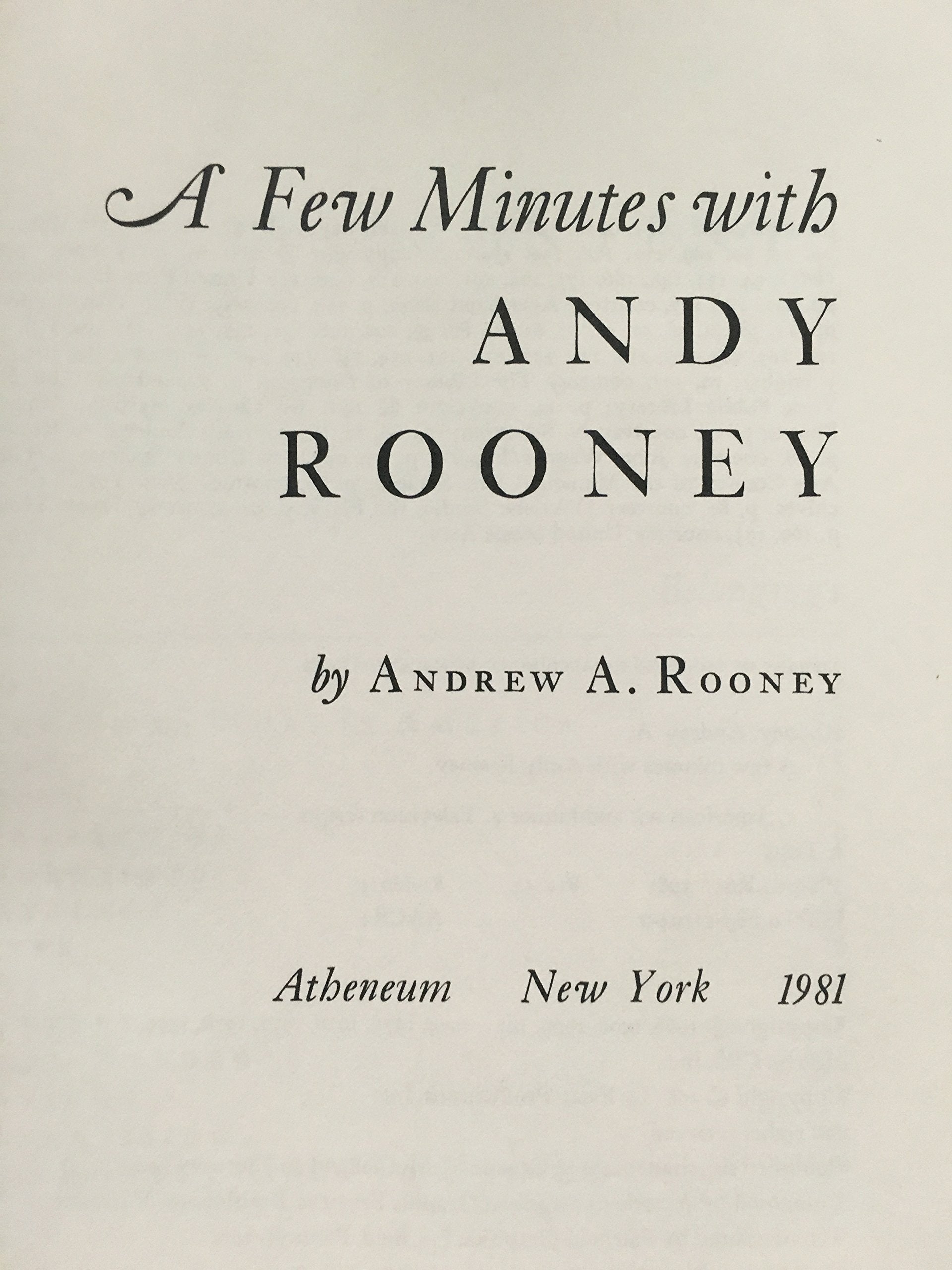 A Few Minutes With Andy Rooney