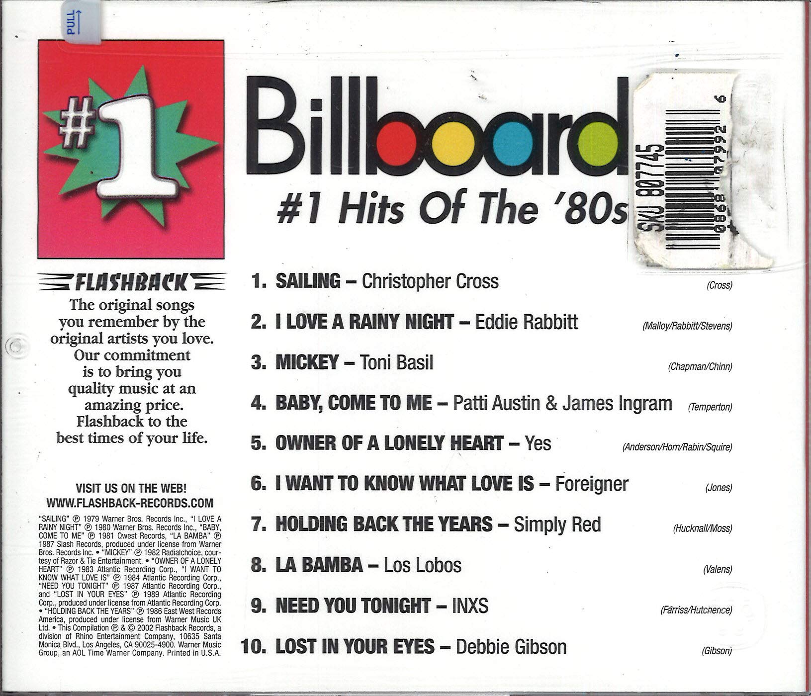 Billboard #1 Hits of the 80's