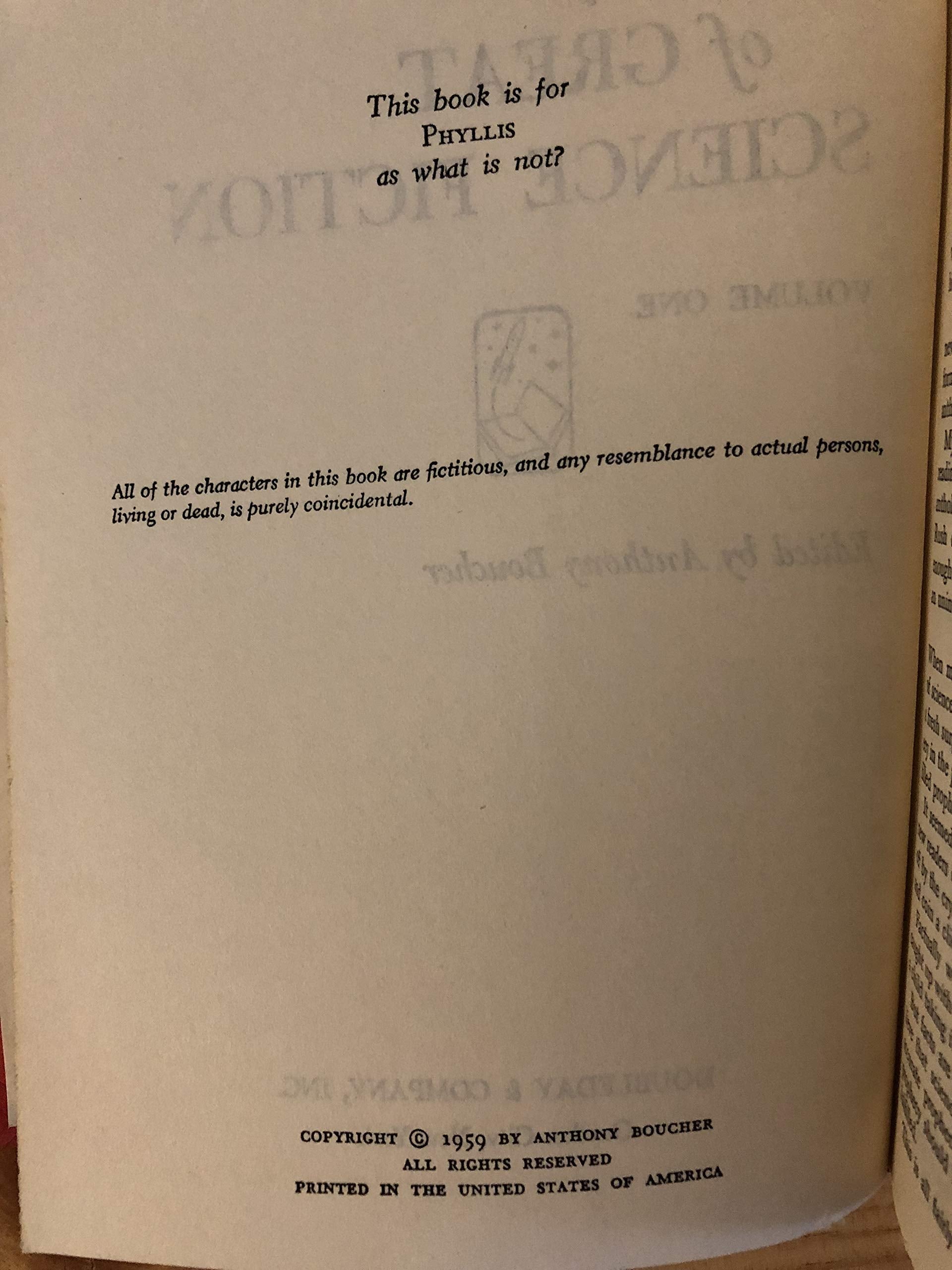 A Treasury of Great Science Fiction - Vol. 1