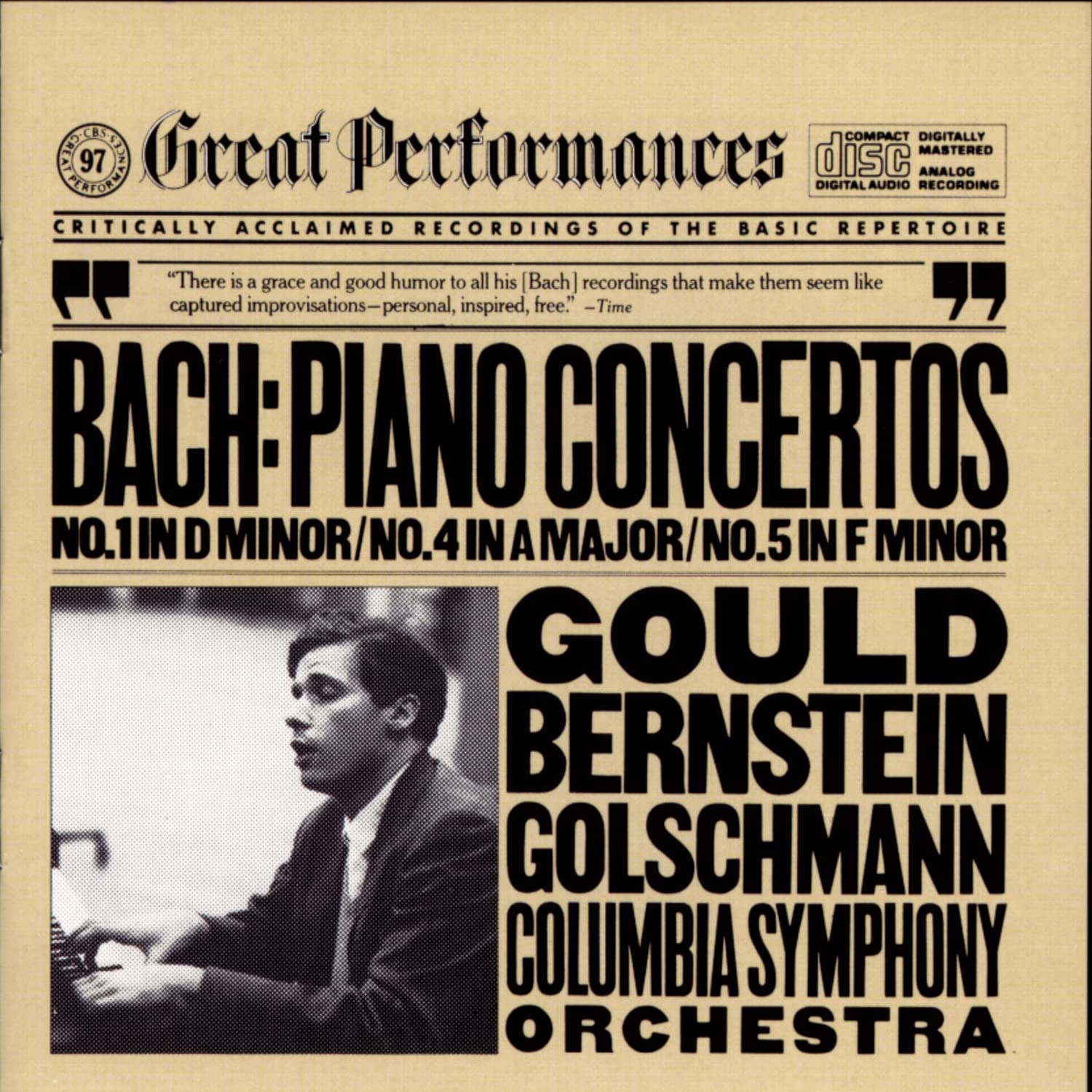 Bach: Piano Concertos nos 1, 4-5/Gould, Bernstein