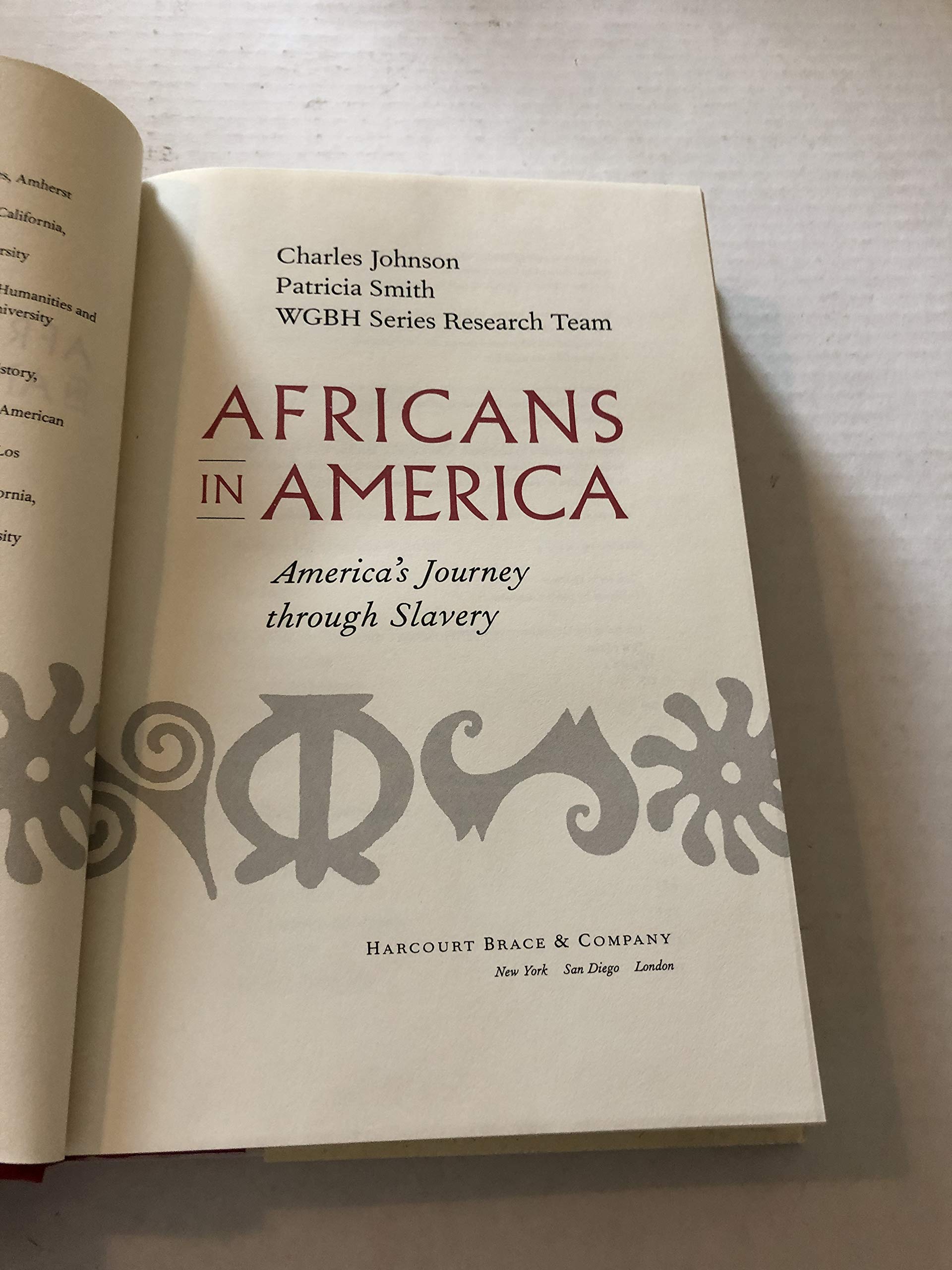 Africans in America: America's Journey Through Slavery