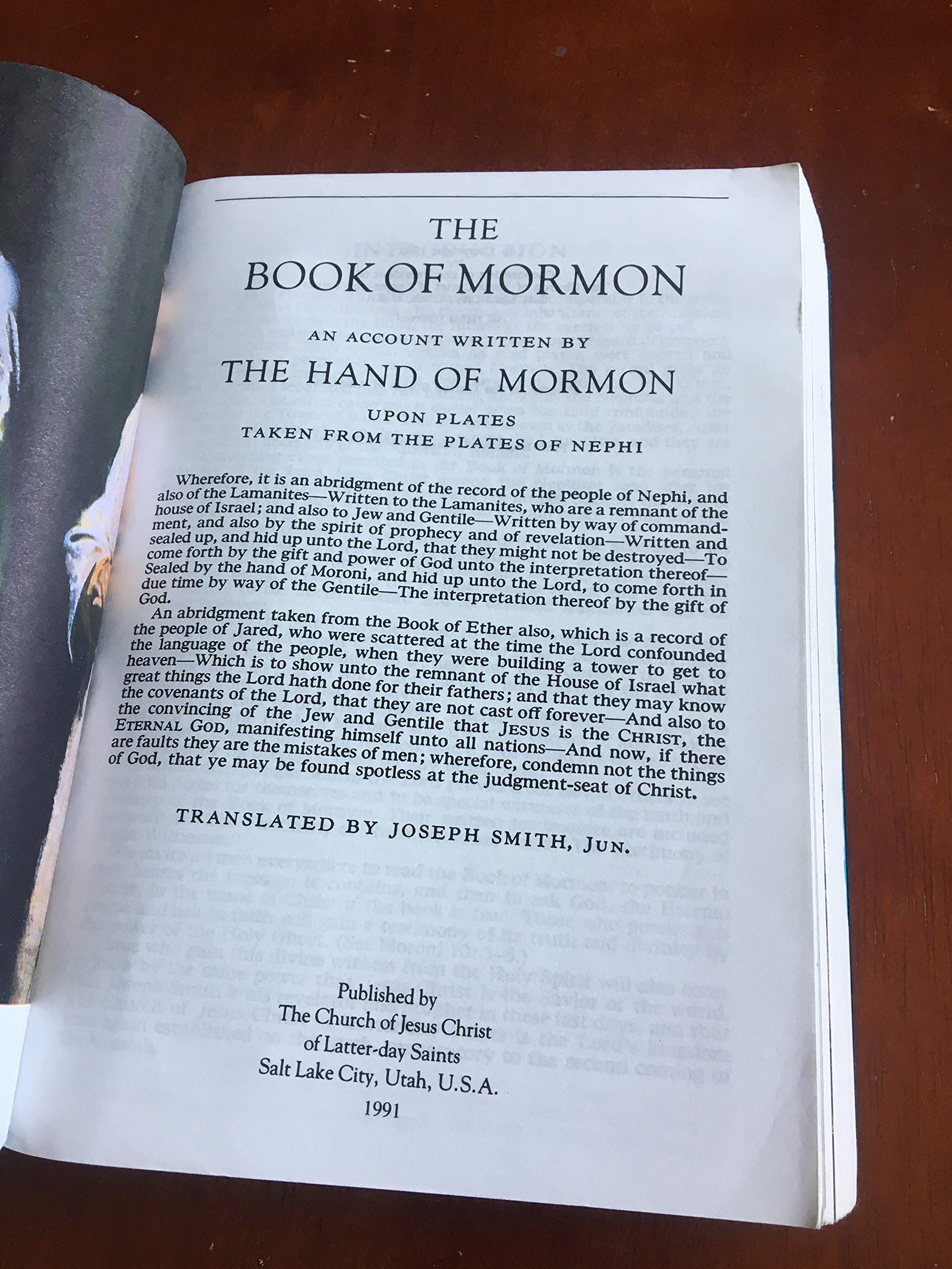 The Book of Mormon: Another Testament of Jesus Christ