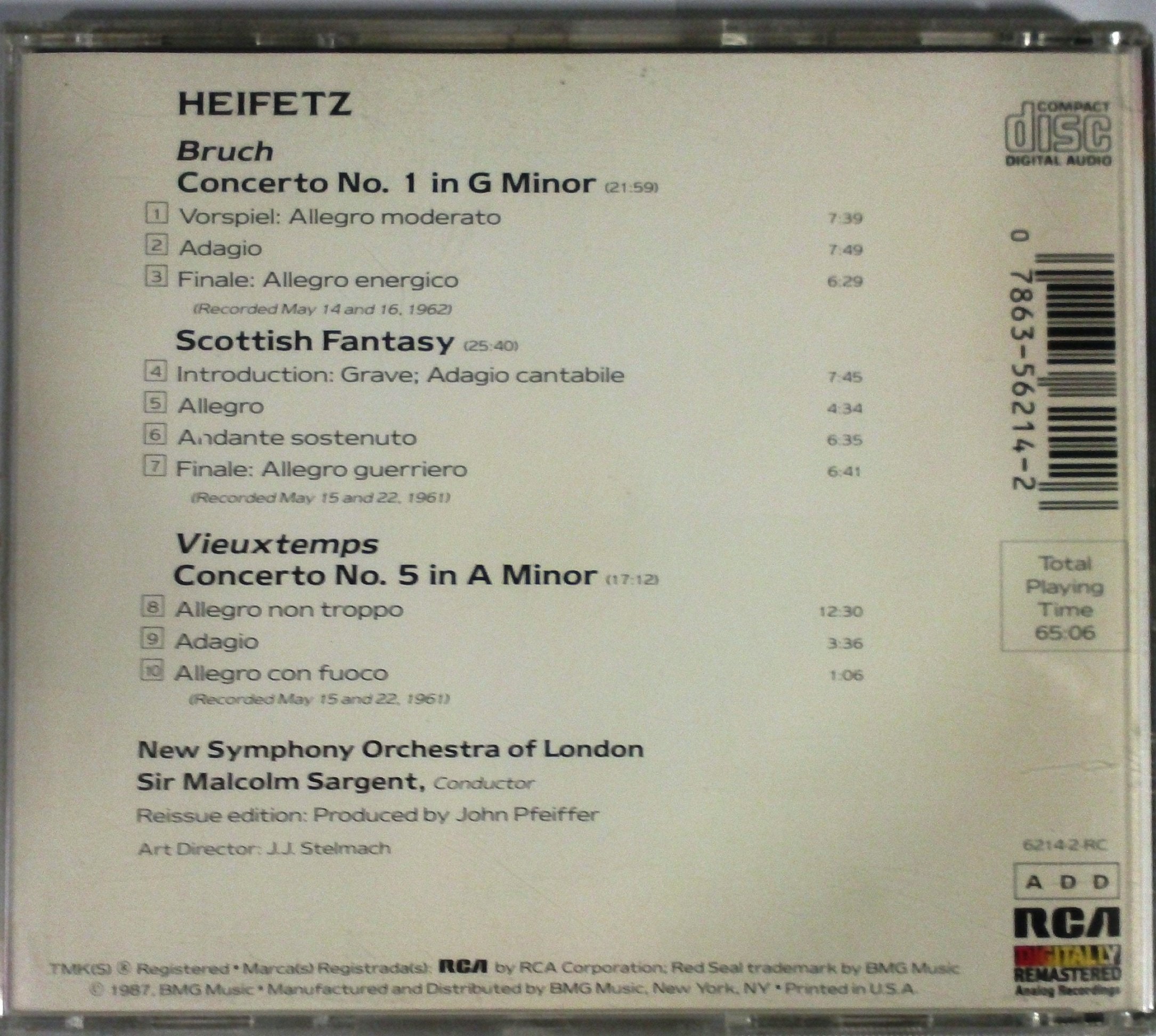 Bruch: Concertos No.1 / Scottish Fantasy / Vieuxtemps: Concerto No. 5