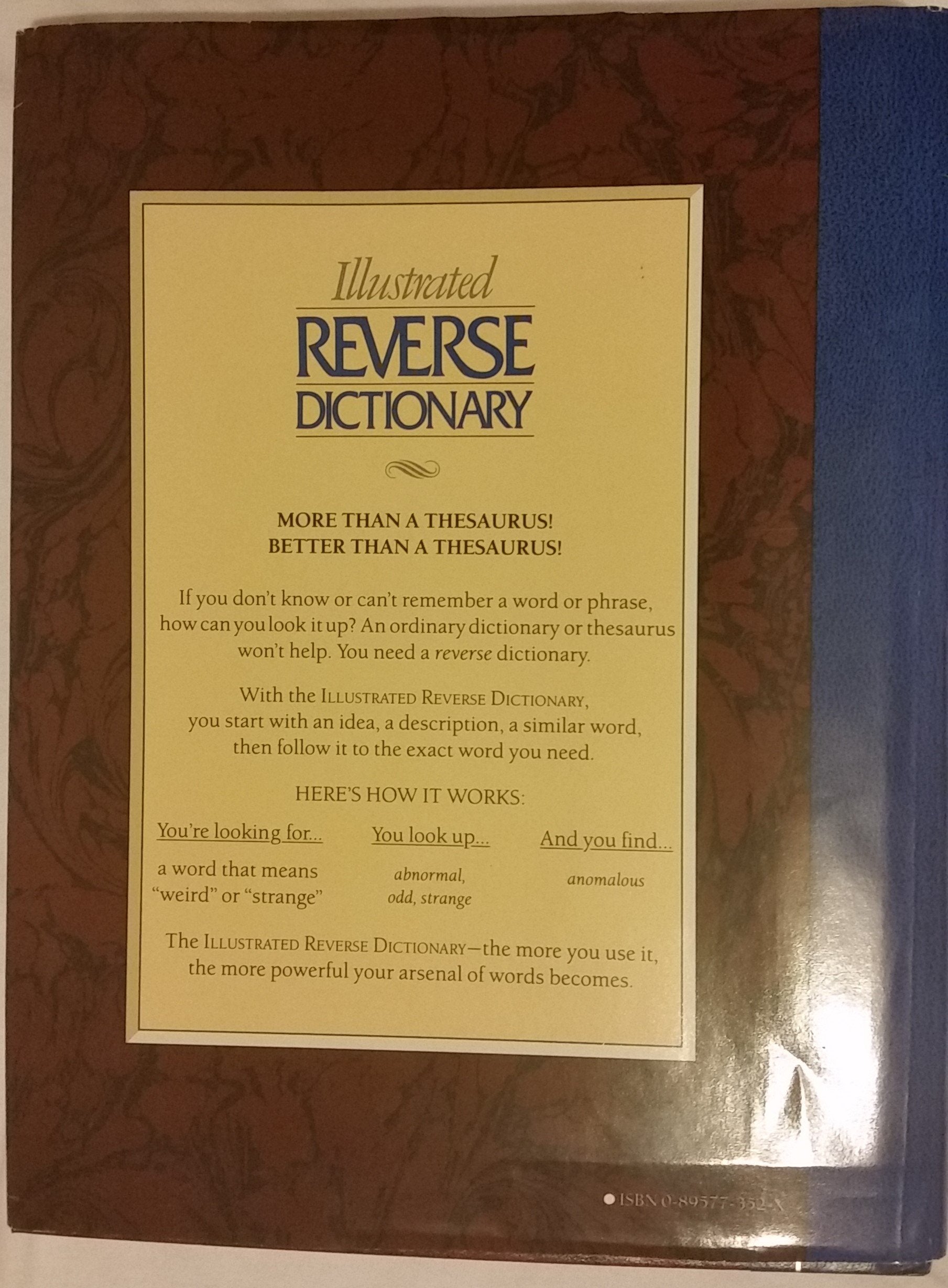 Reader's Digest Illustrated Reverse Dictionary: Find the Words at the Tip of Your Tongue