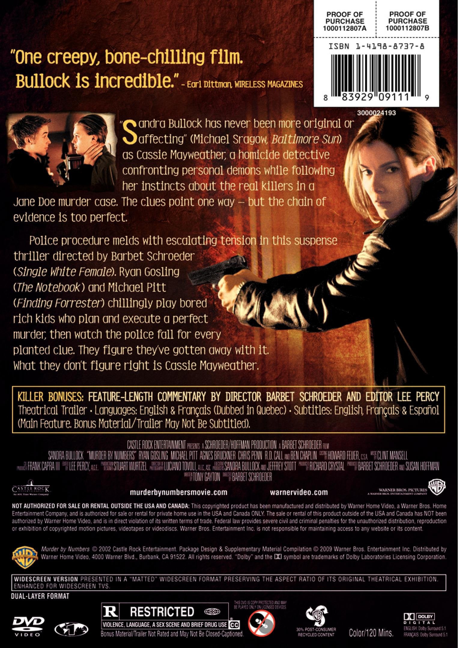 Murder by Numbers (Keepcase Packaging)