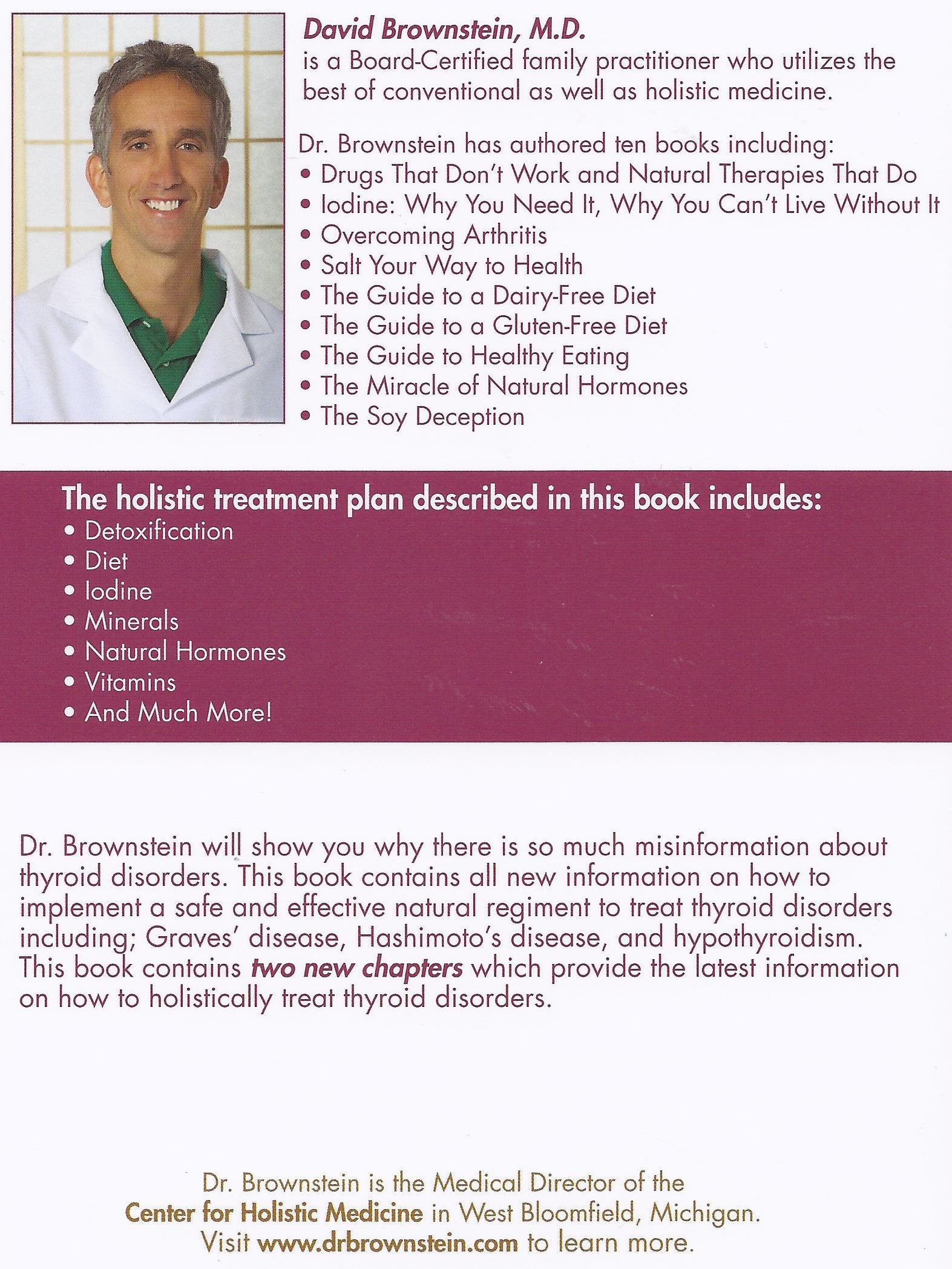 Overcoming Thyroid Disorders by Brownstein, David (2002) Paperback