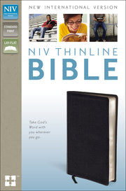 NIV, Thinline Bible, Bonded Leather, Black, Red Letter Edition