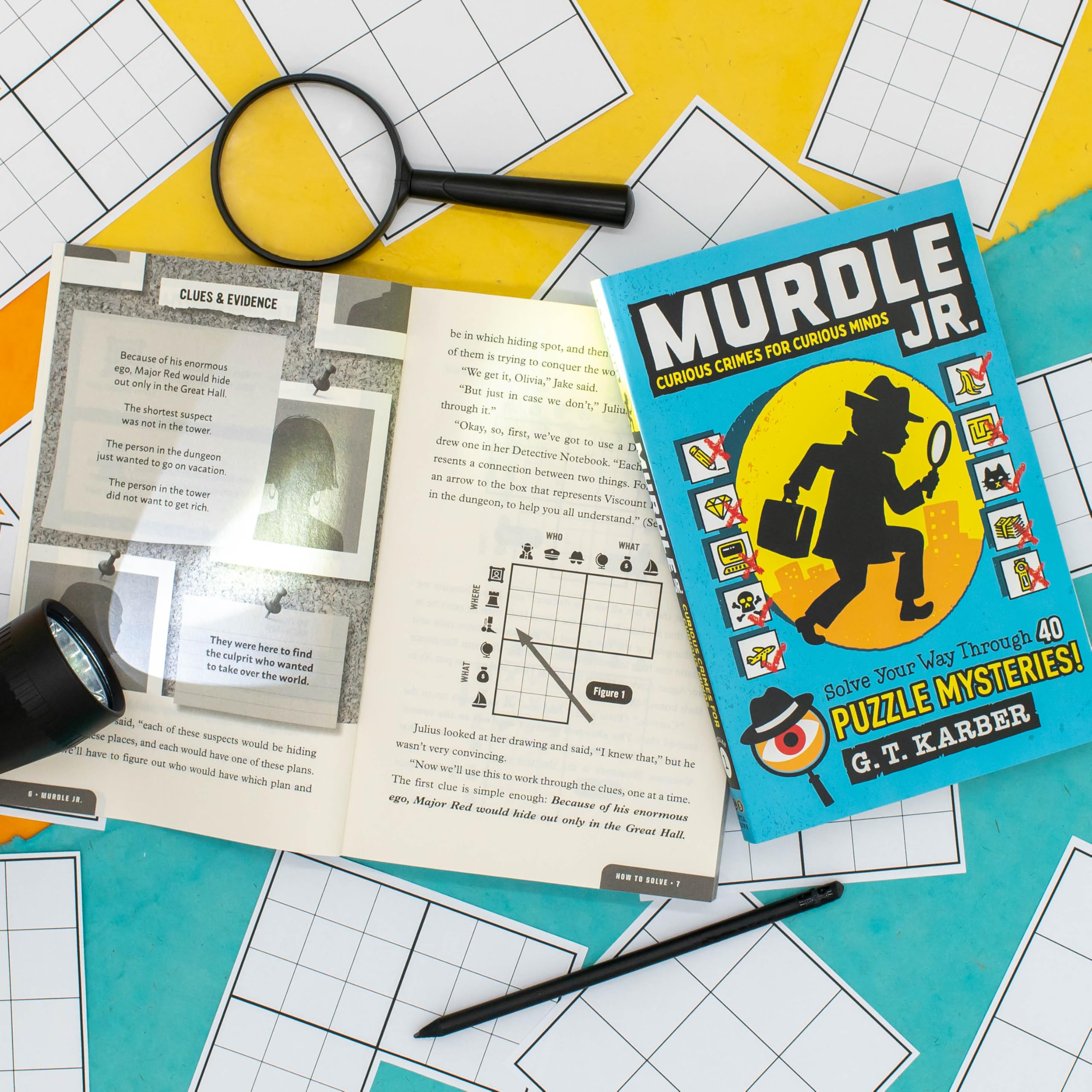 Murdle Jr.: Curious Crimes for Curious Minds: Solve Your Way Through 40 Puzzle Mysteries!