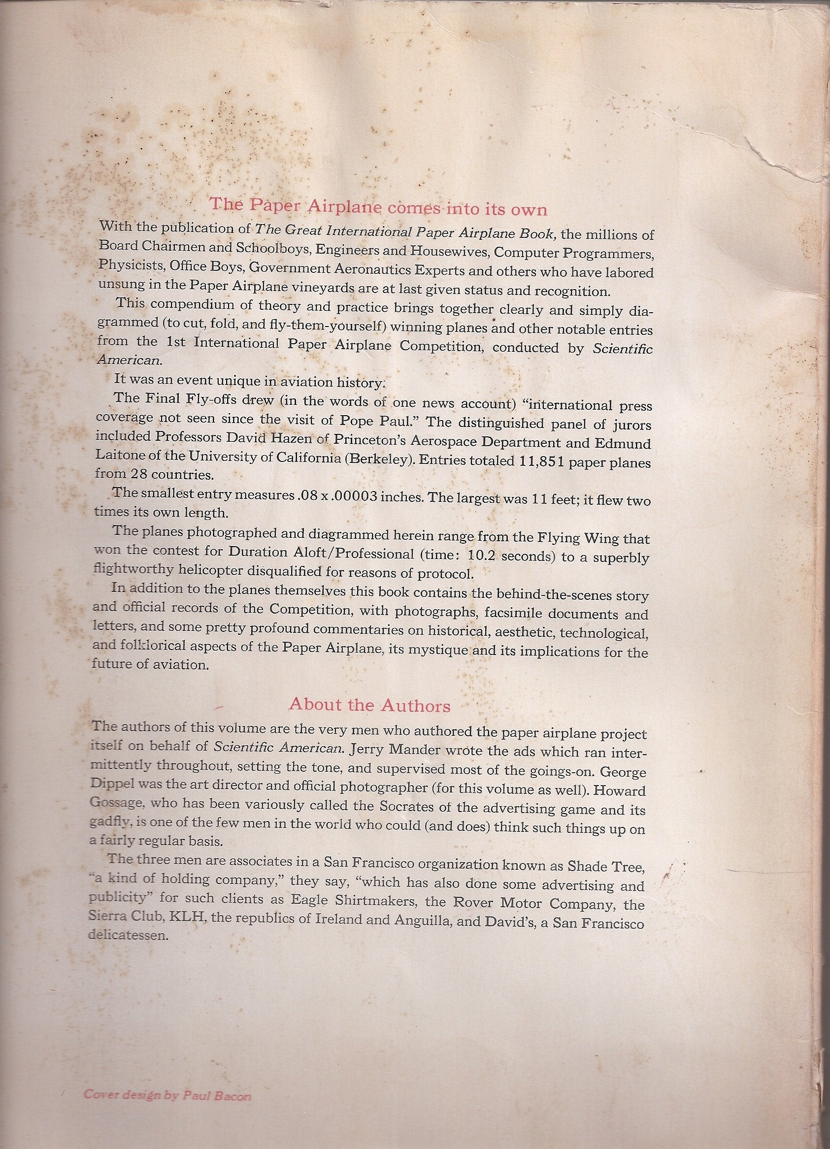 The Great International Paper Airplane Book
